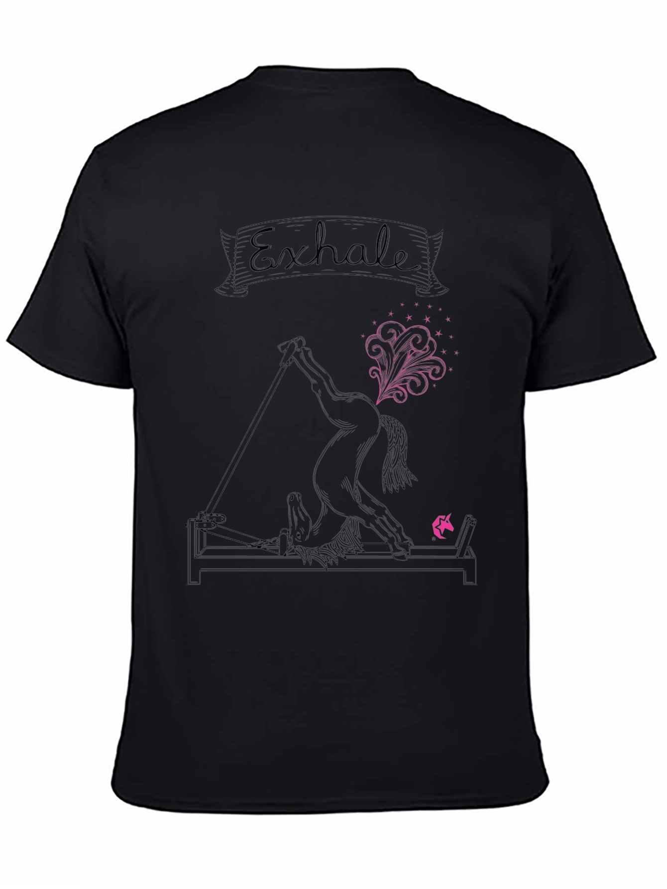 Exhale Unicorn Yoga Funny Graphic T-Shirt