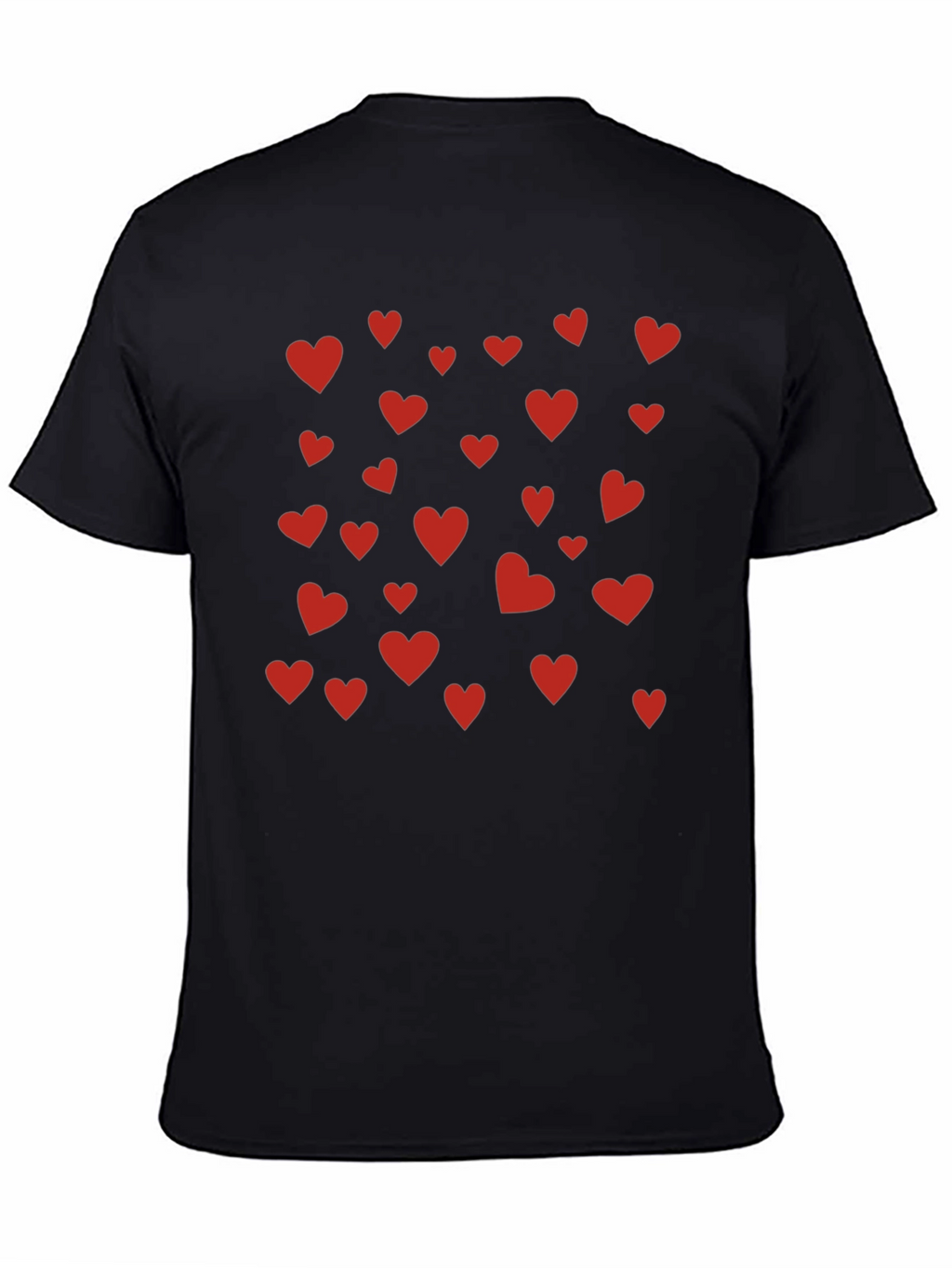 Heart Pattern Crew Neck Tee