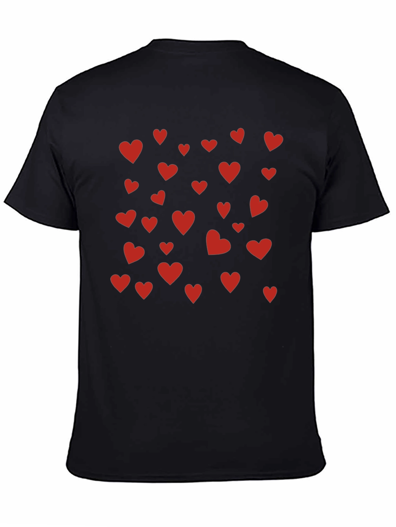 Heart Pattern Crew Neck Tee