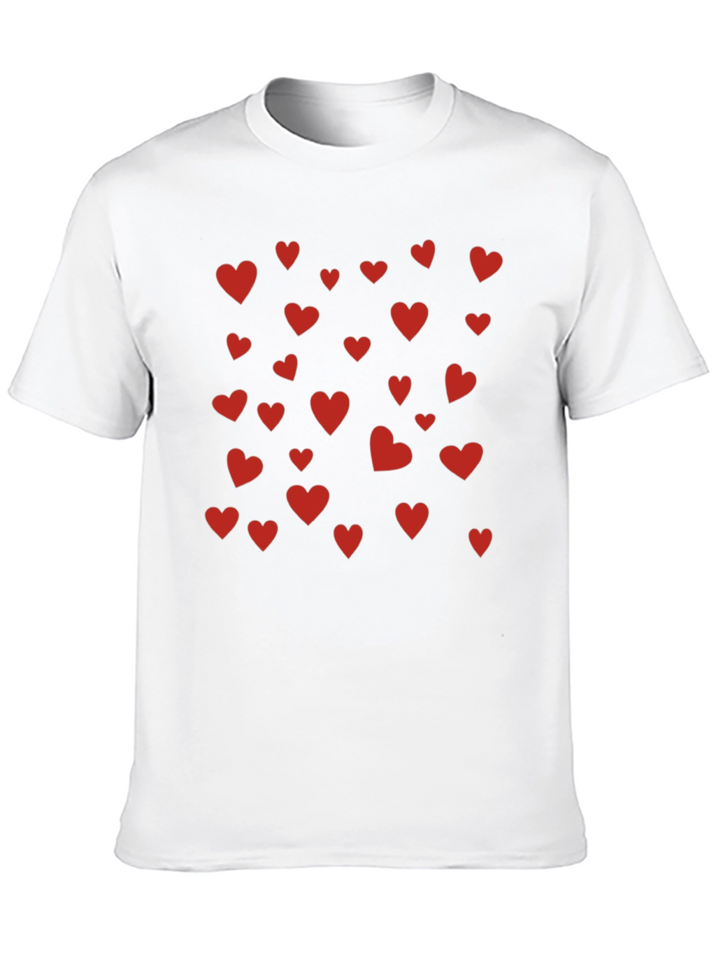 Heart Pattern Crew Neck Tee