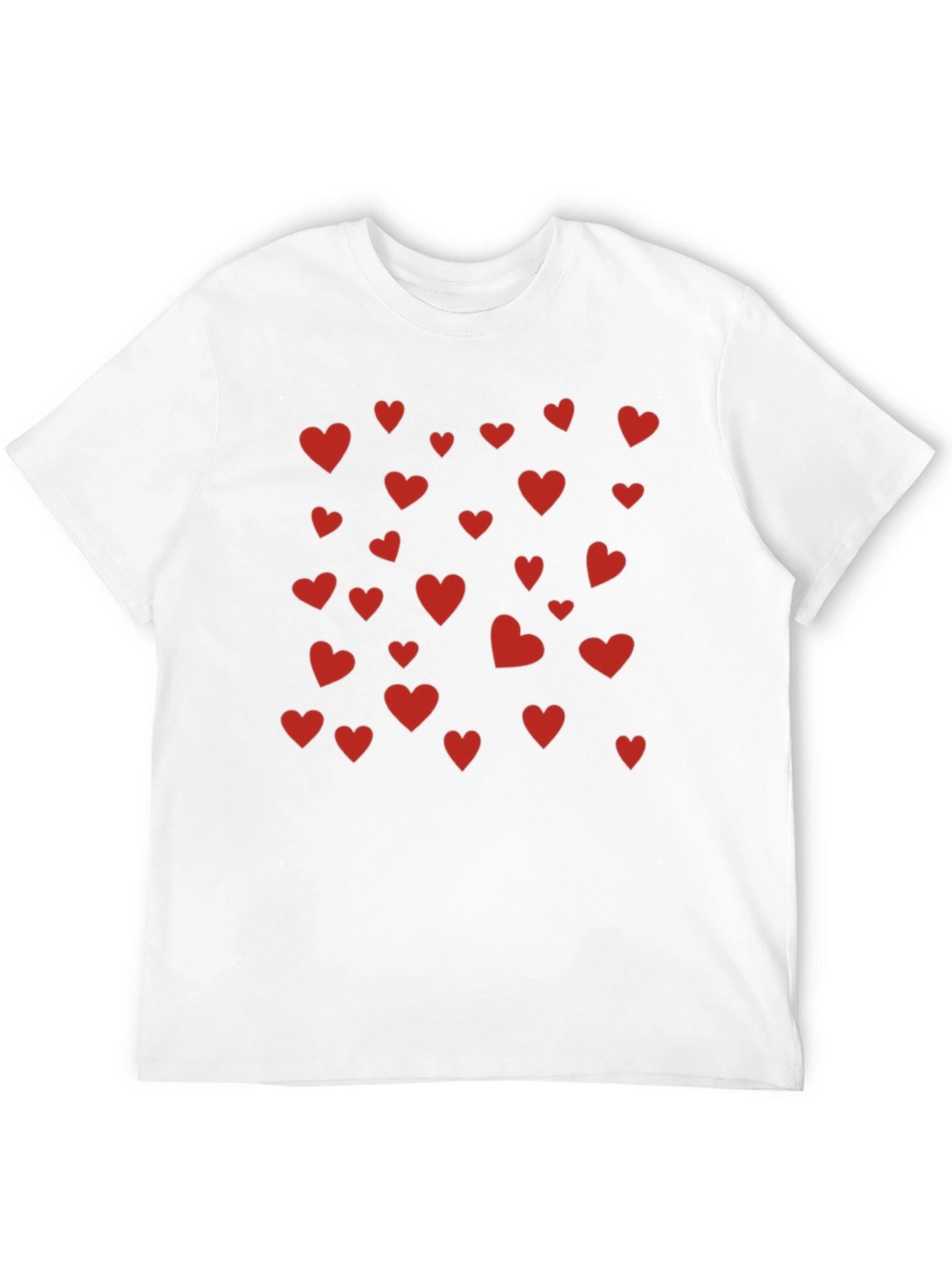 Heart Pattern Crew Neck Tee