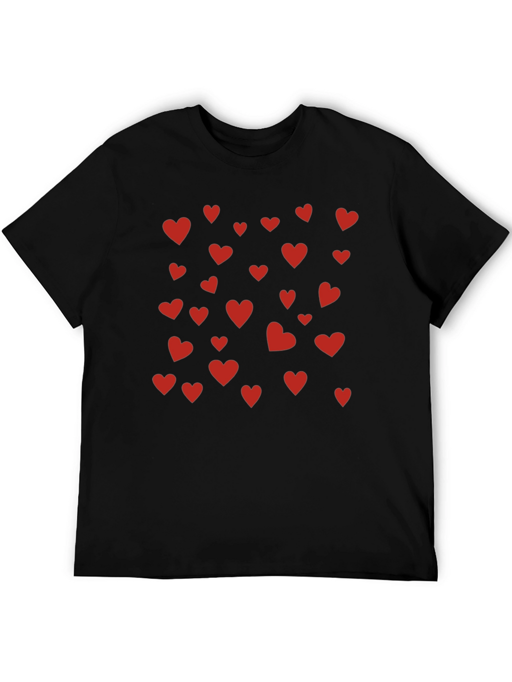 Heart Pattern Crew Neck Tee