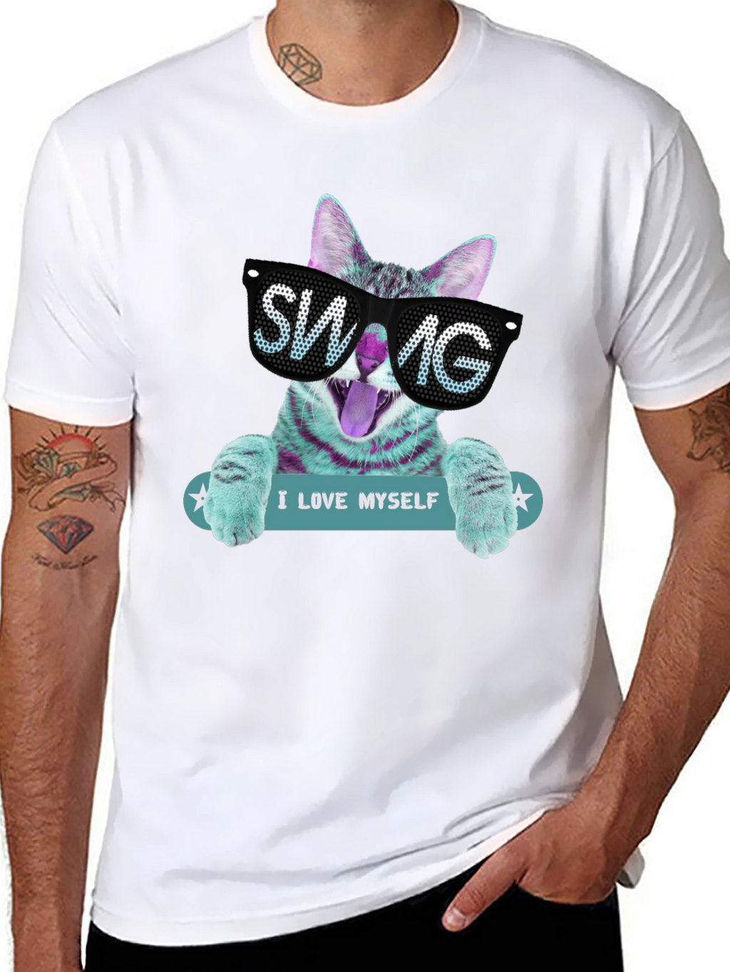 Cool Cat SWAG Graphic T-Shirt