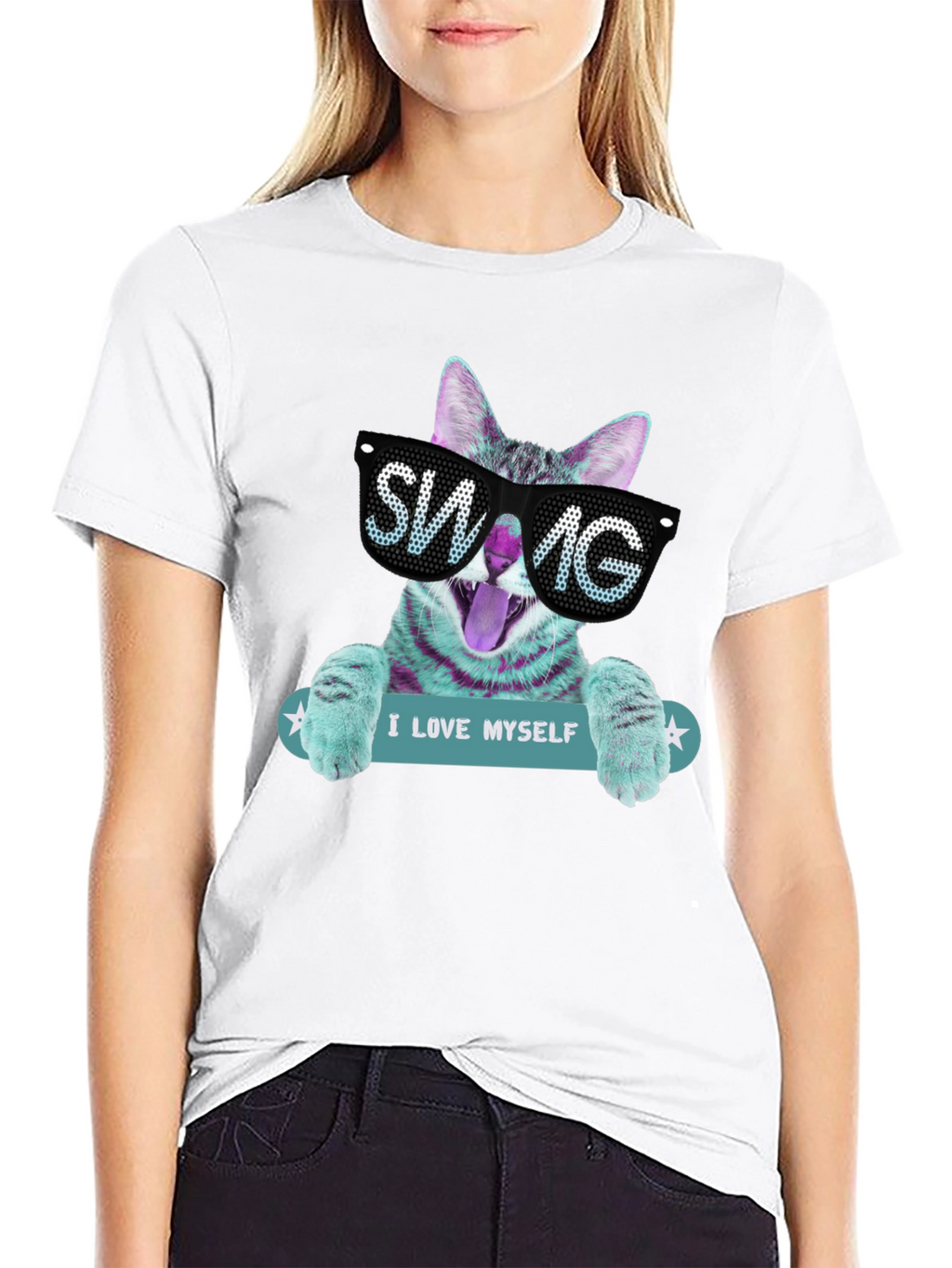 Cool Cat SWAG Graphic T-Shirt