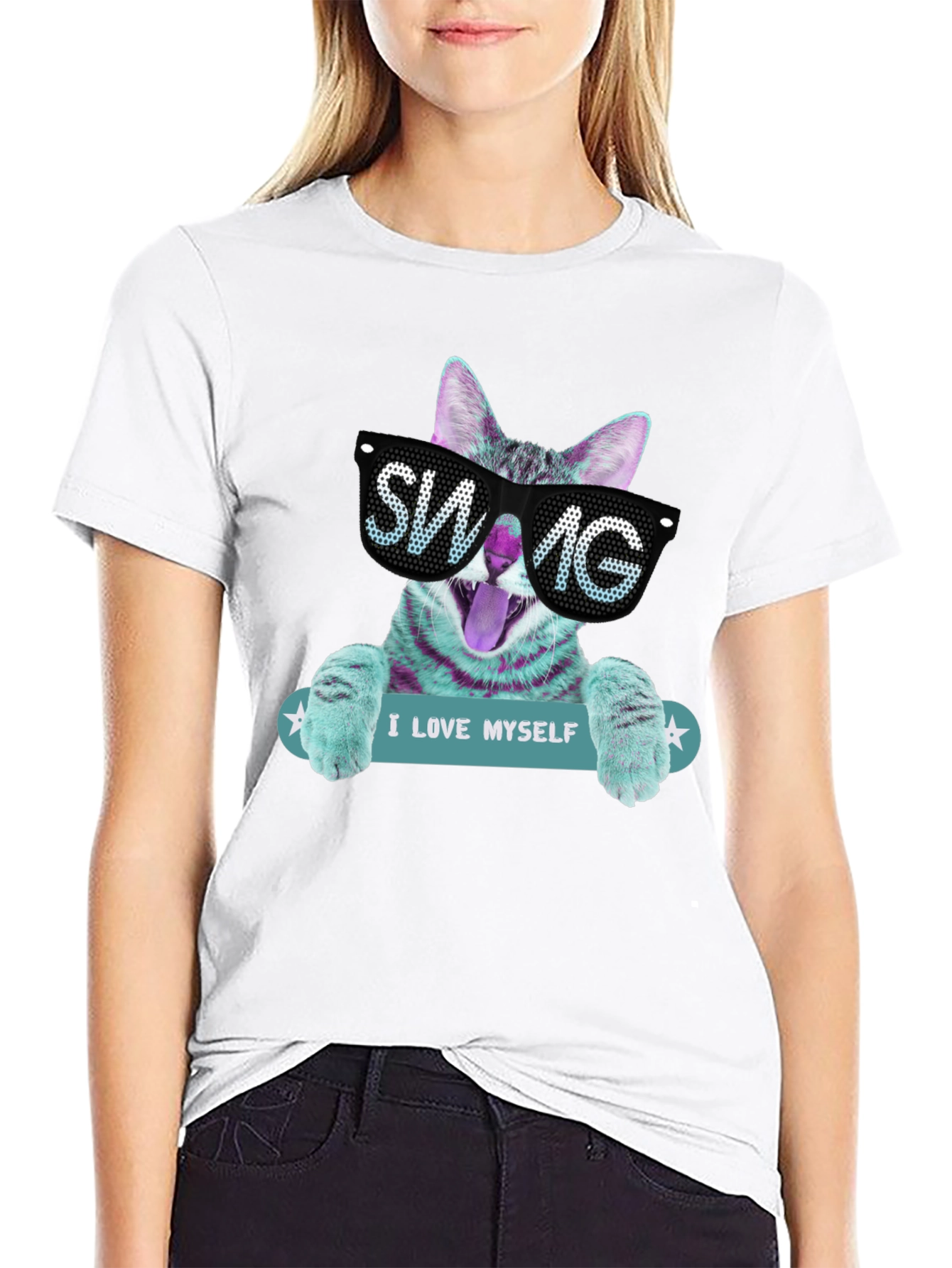 Cool Cat SWAG Graphic T-Shirt