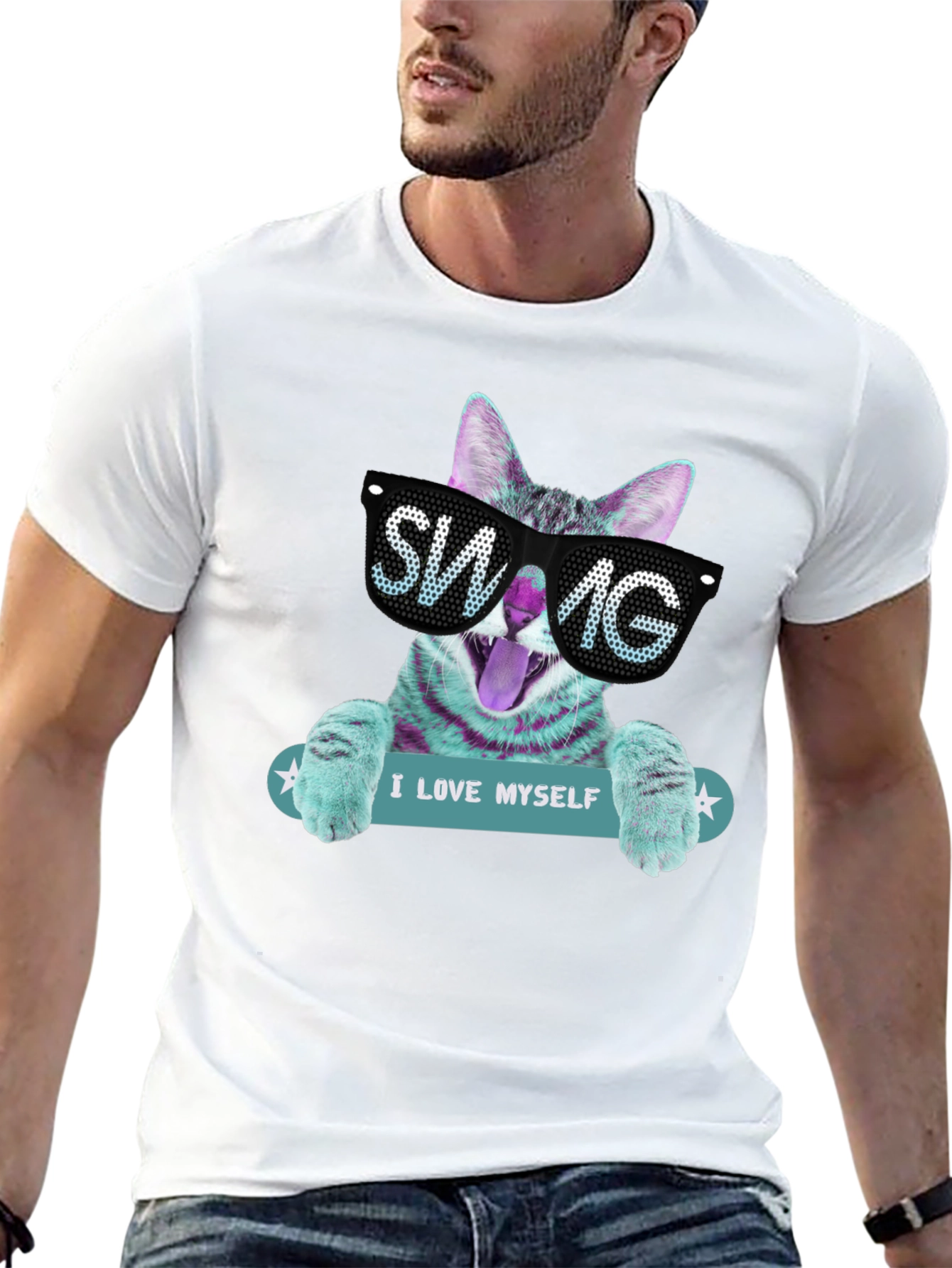 Cool Cat SWAG Graphic T-Shirt