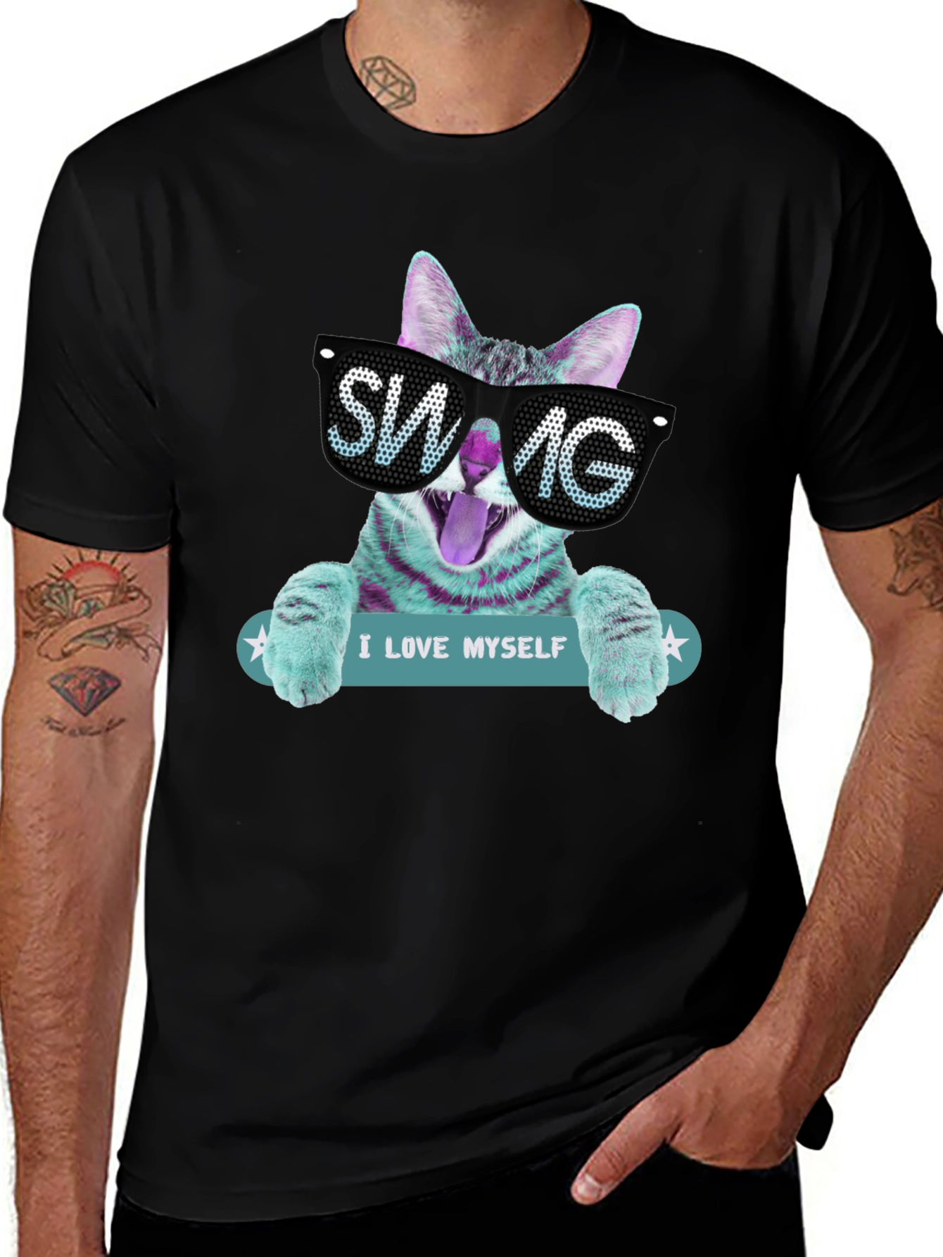 Cool Cat SWAG Graphic T-Shirt