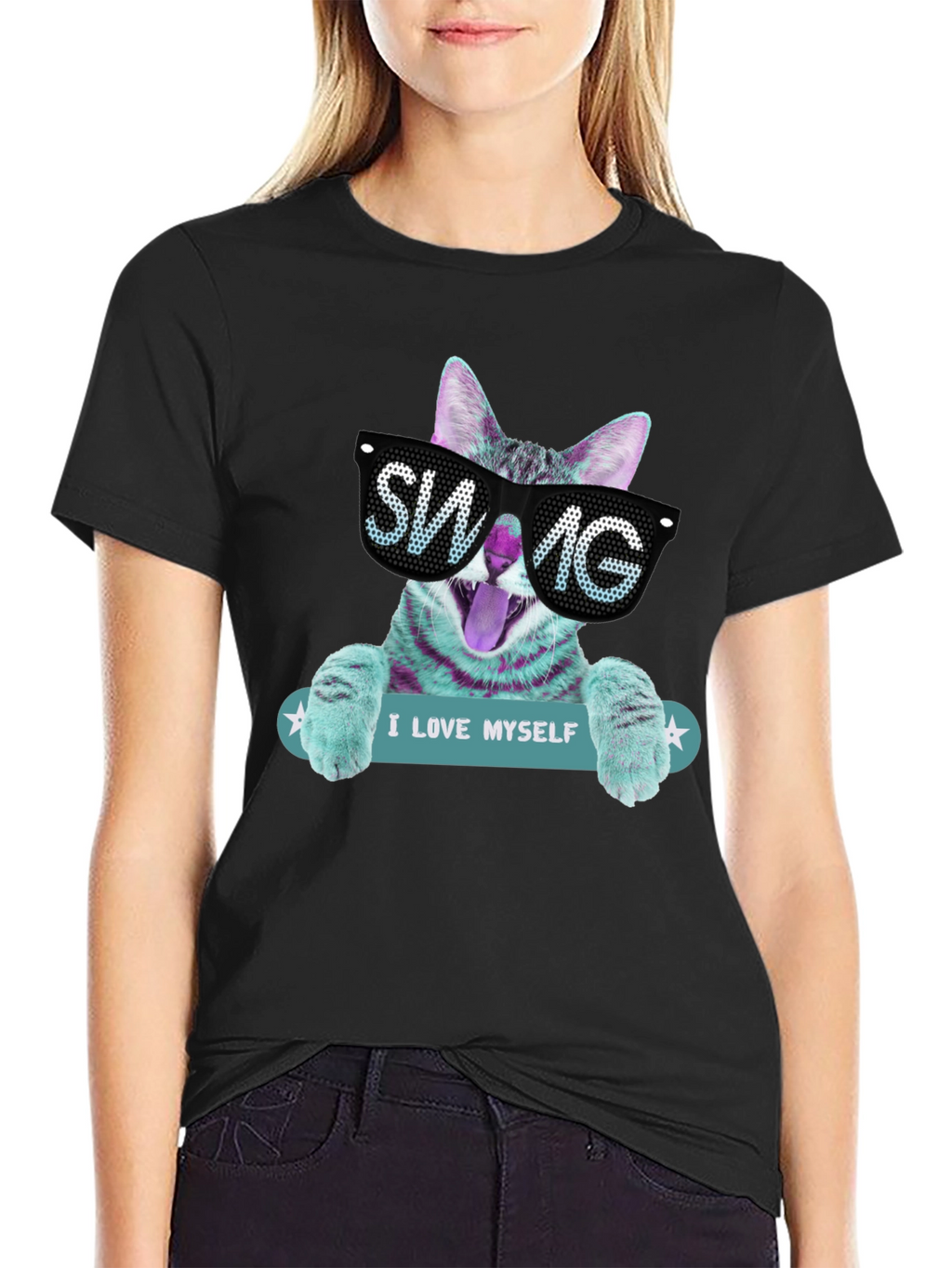 Cool Cat SWAG Graphic T-Shirt