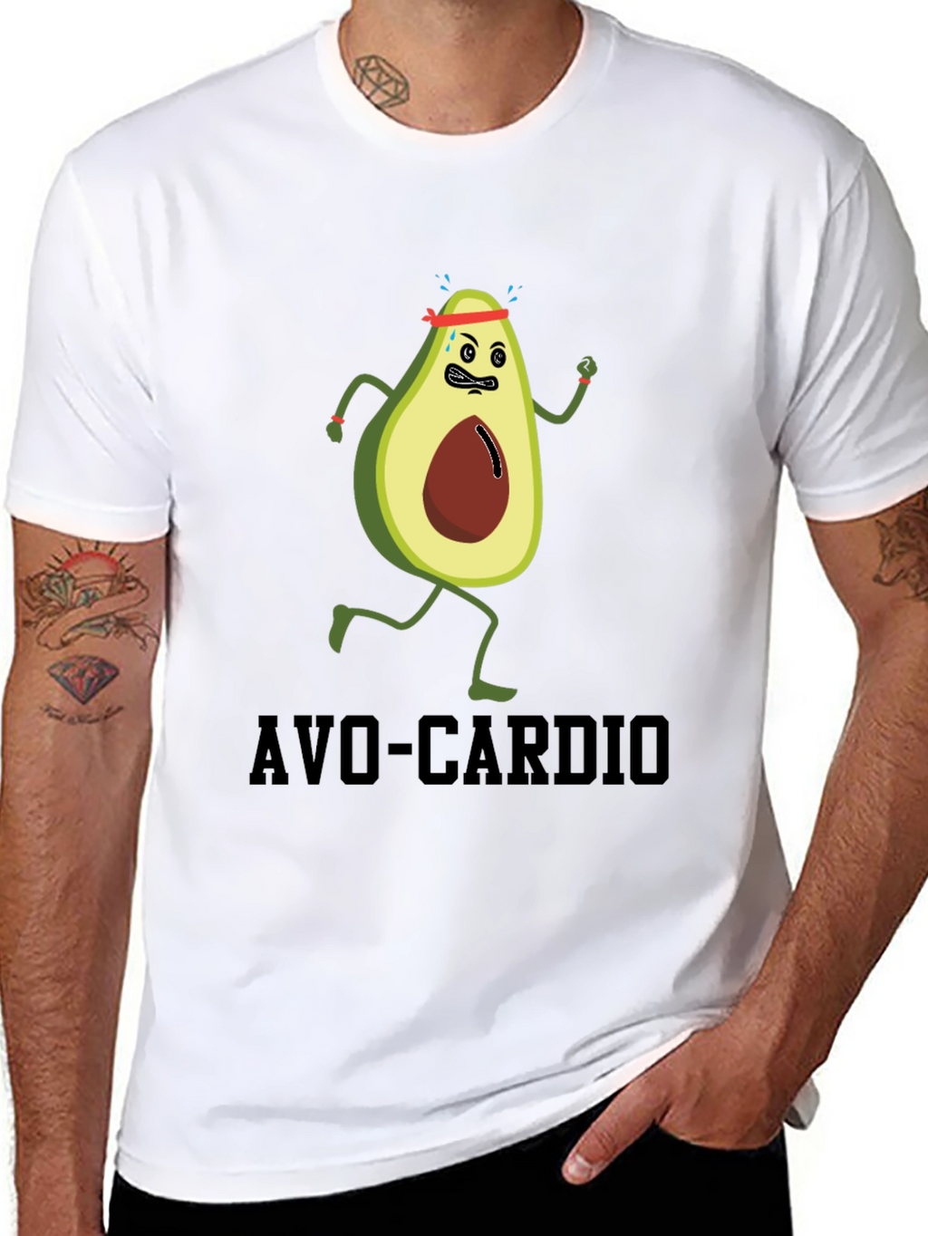 Avo-Cardio Funny Avocado Running T-Shirt