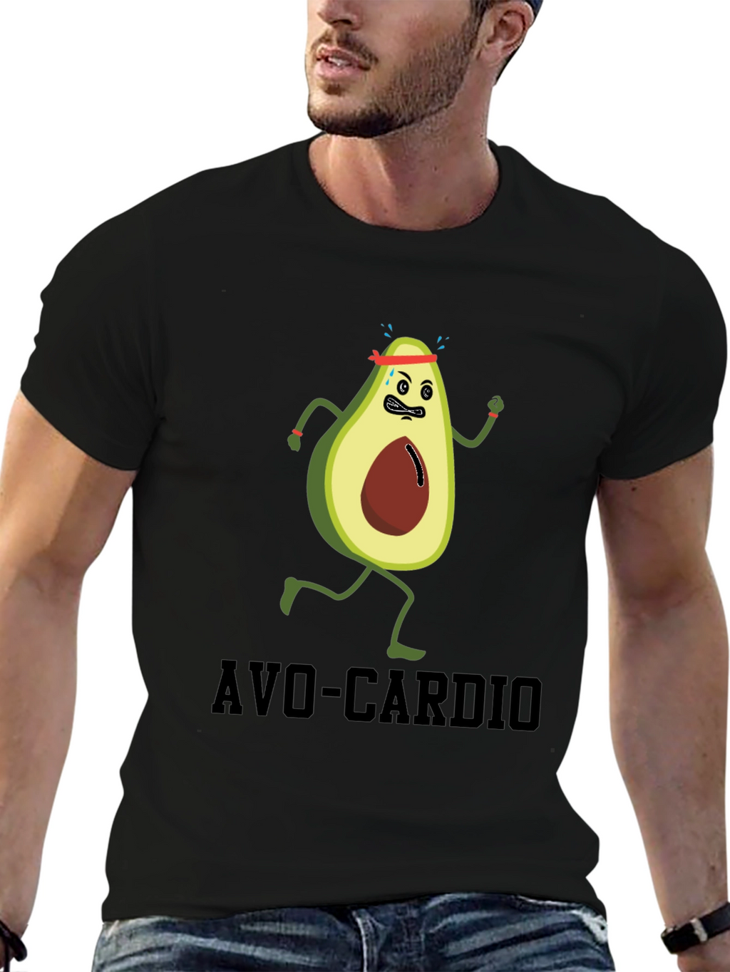 Avo-Cardio Funny Avocado Running T-Shirt