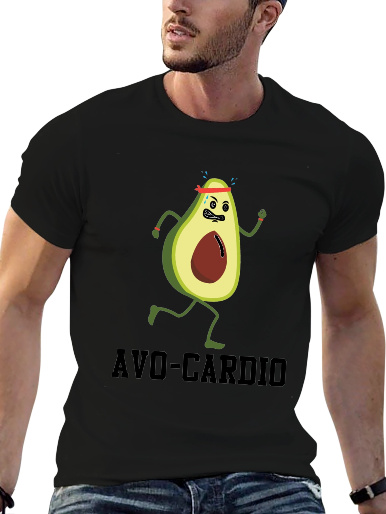 Avo-Cardio Funny Avocado Running T-Shirt