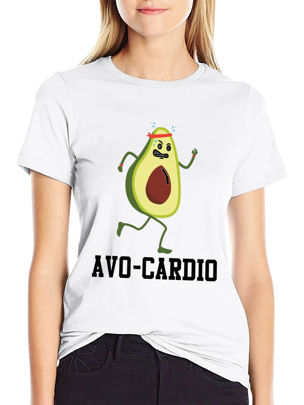 Avo-Cardio Funny Avocado Running T-Shirt