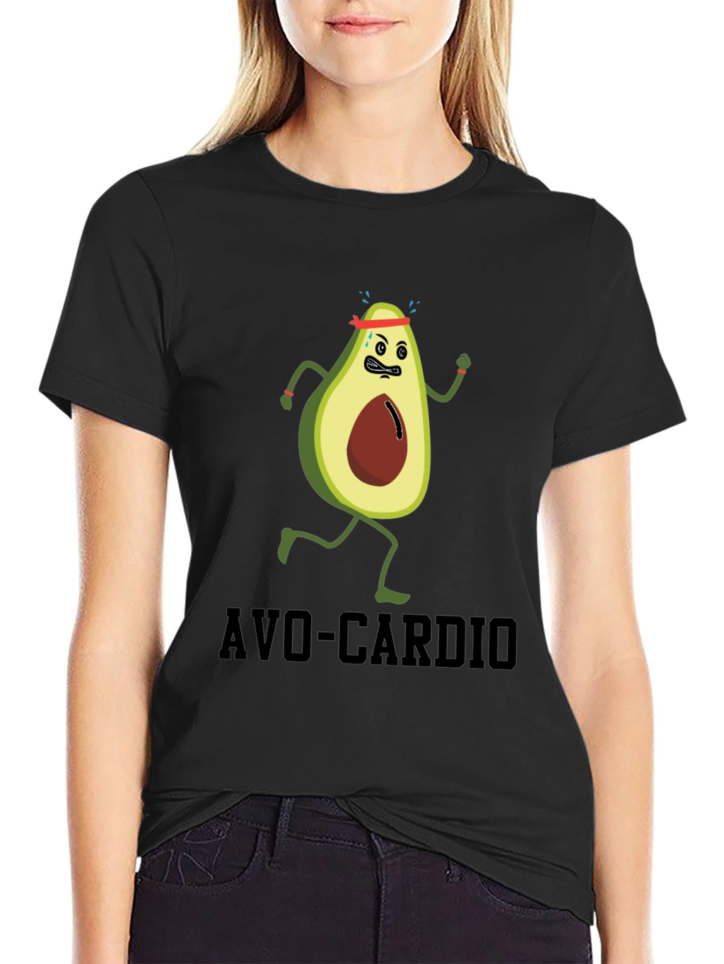 Avo-Cardio Funny Avocado Running T-Shirt