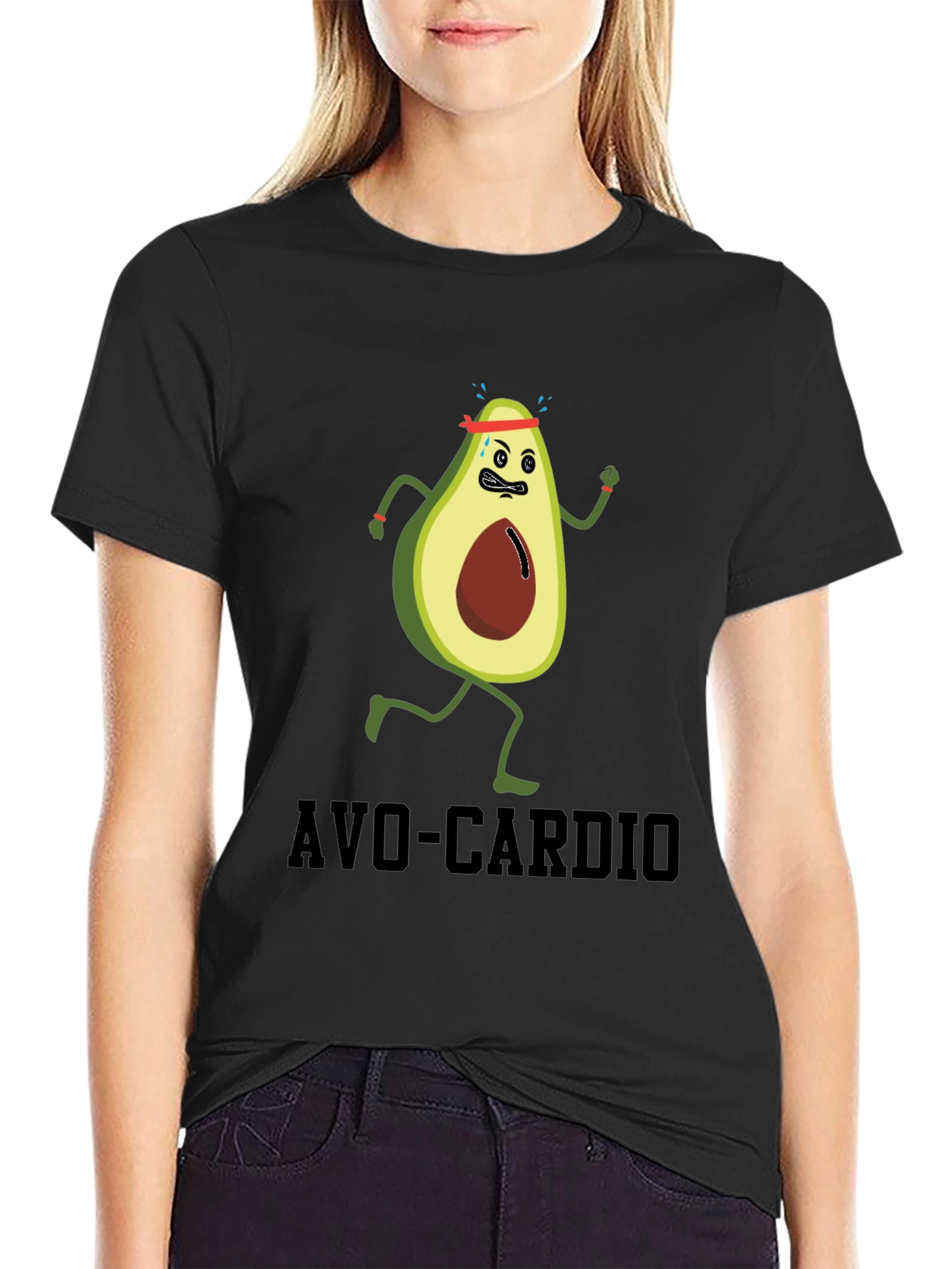 Avo-Cardio Funny Avocado Running T-Shirt