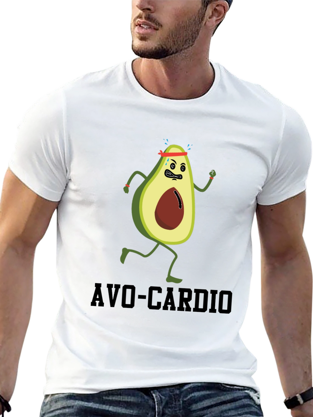 Avo-Cardio Funny Avocado Running T-Shirt