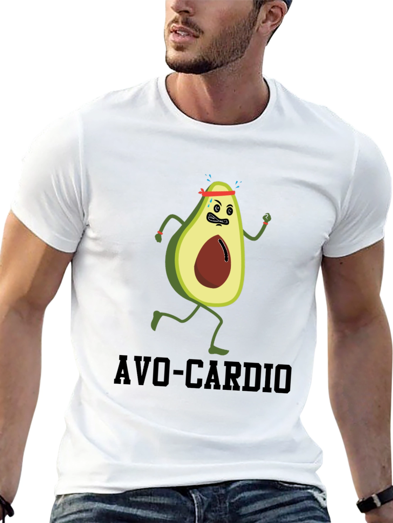 Avo-Cardio Funny Avocado Running T-Shirt