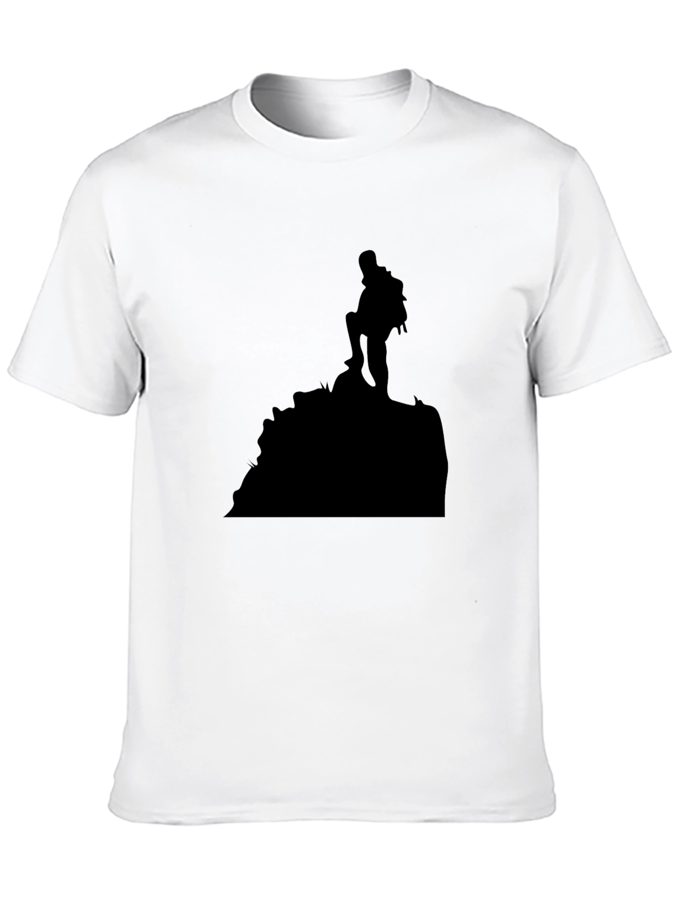 Mountain Hiker Graphic Tee - Black Cotton T-Shirt