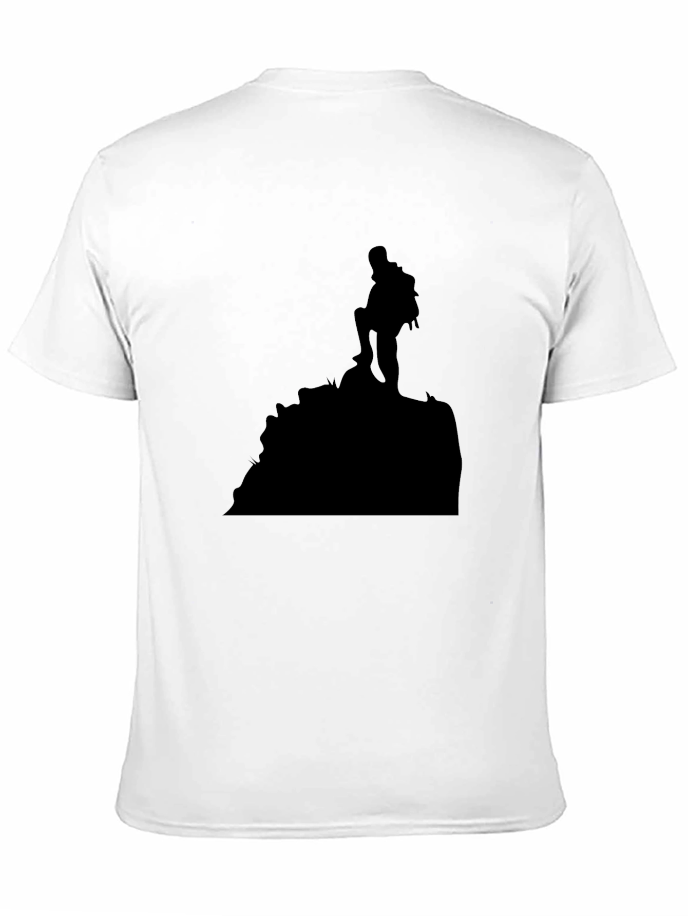 Mountain Hiker Graphic Tee - Black Cotton T-Shirt