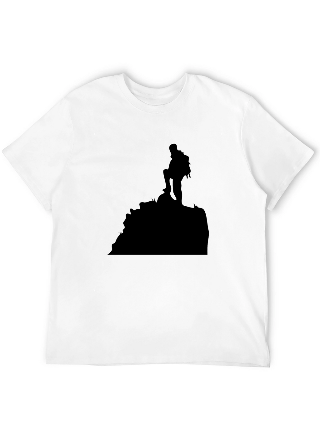 Mountain Hiker Graphic Tee - Black Cotton T-Shirt