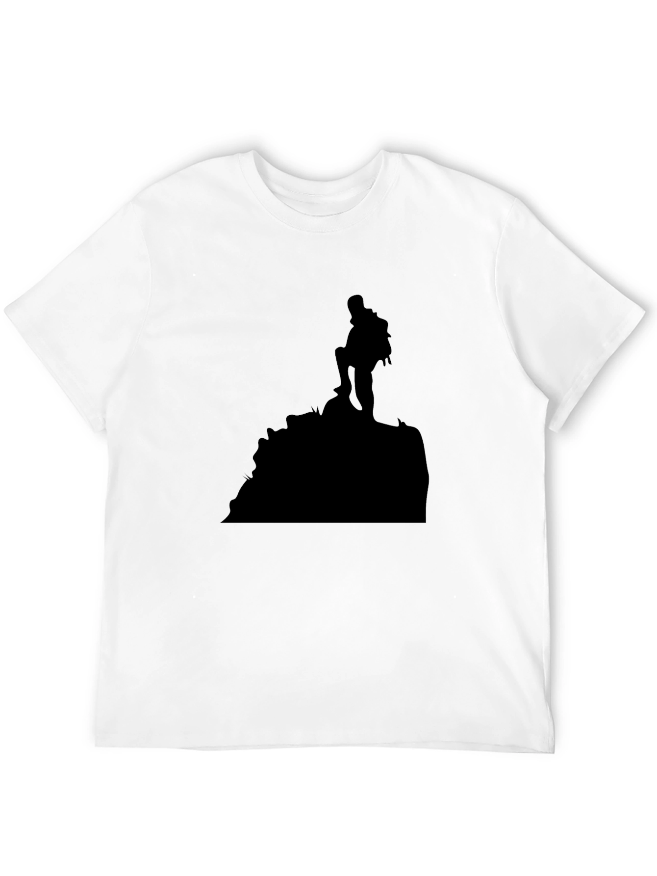 Mountain Hiker Graphic Tee - Black Cotton T-Shirt