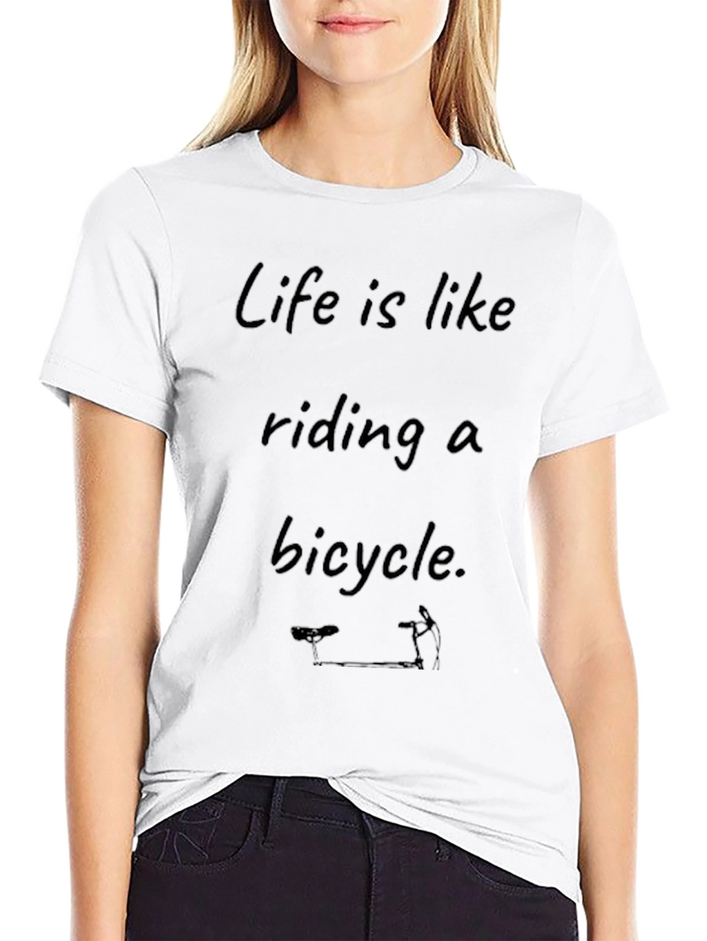 Life is Like Riding a Bicycle Graphic T-Shirt