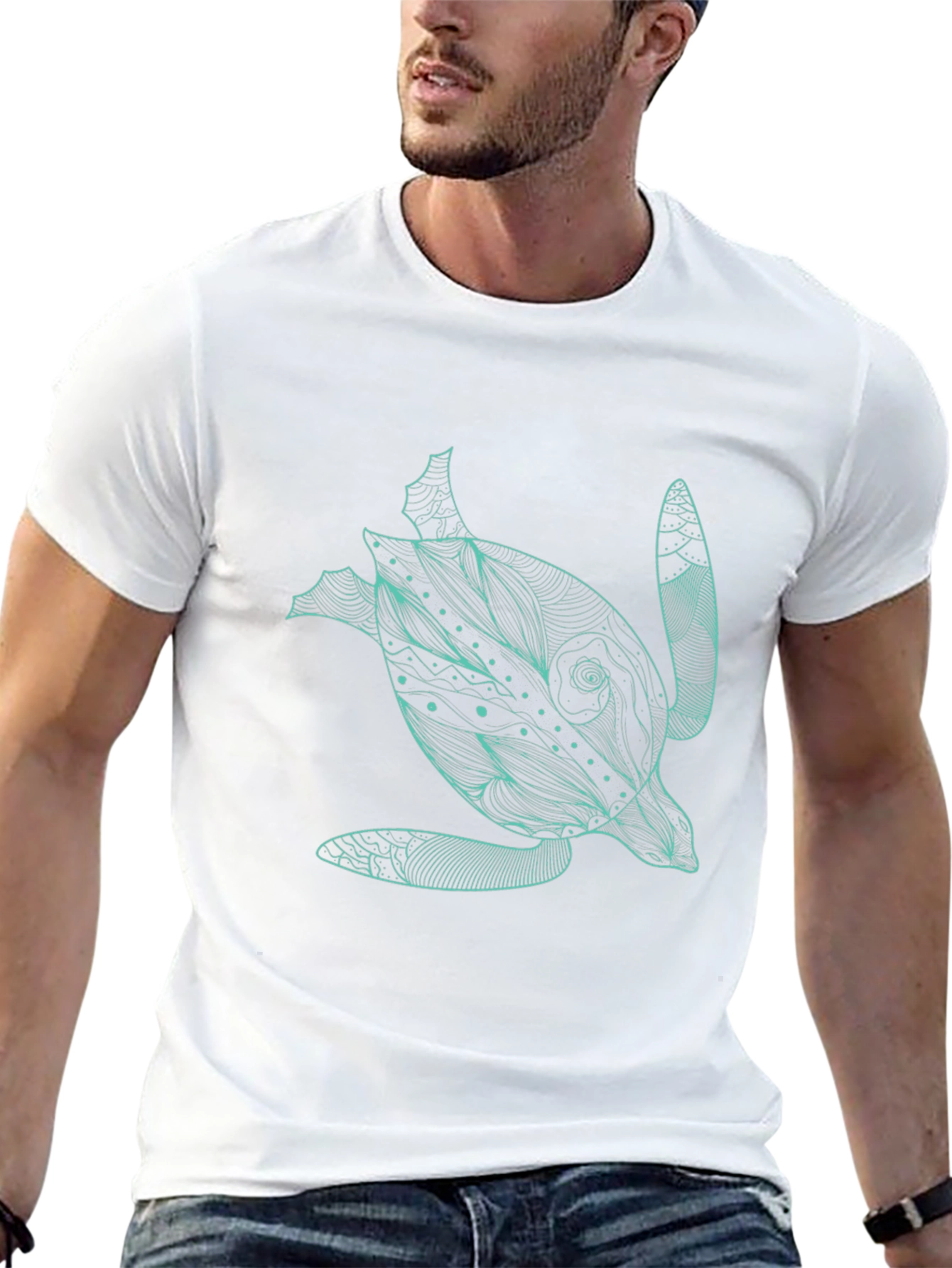 Sea Turtle Graphic Black T-Shirt
