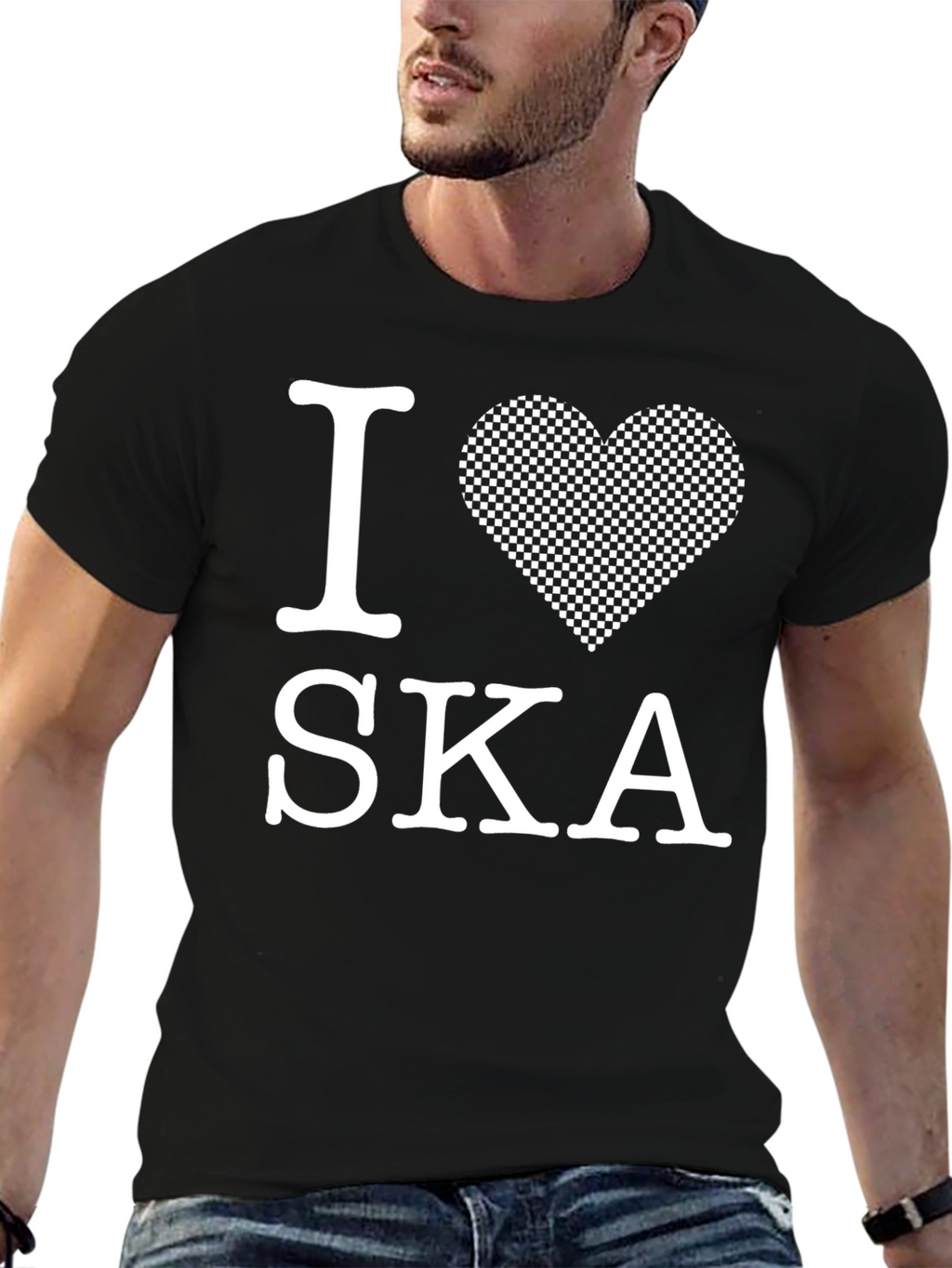 I Love Ska Graphic T-Shirt - Black