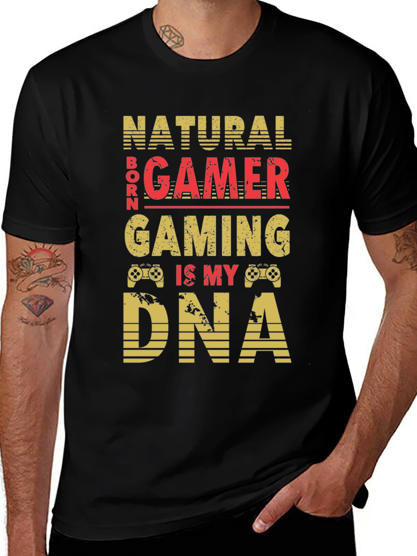Natural Born Gamer T-Shirt - Gaming DNA Tee