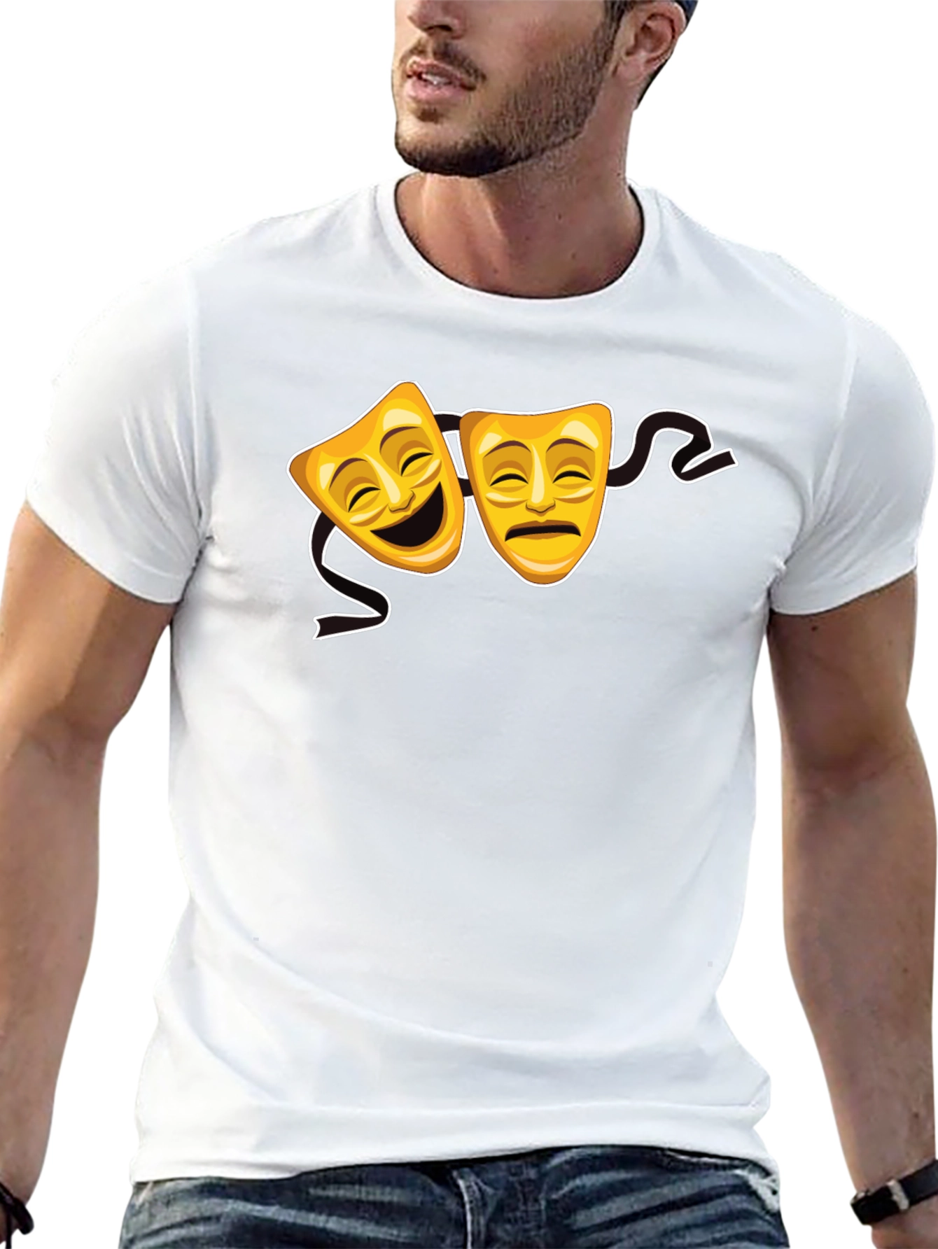 Comedy & Tragedy Masks Graphic Tee