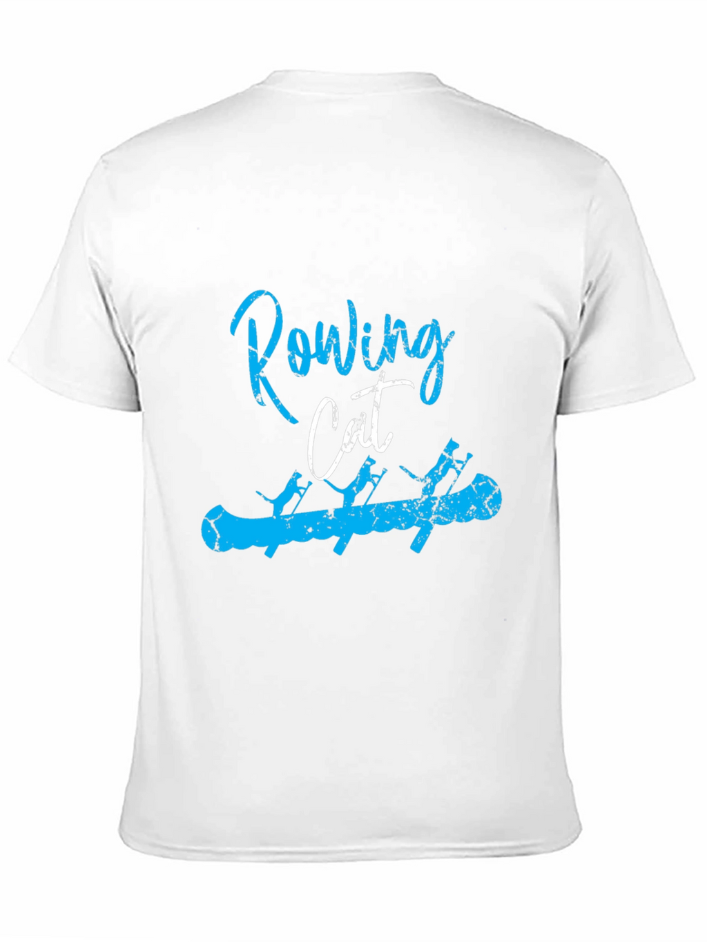 Rowing Cat T-Shirt - Unique Design