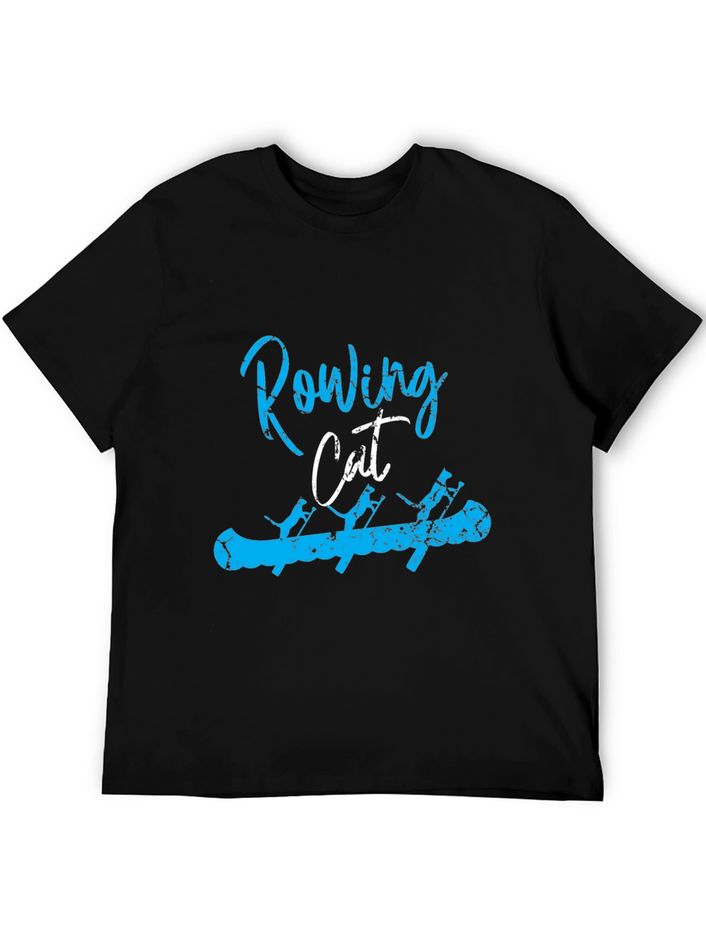 Rowing Cat T-Shirt - Unique Design