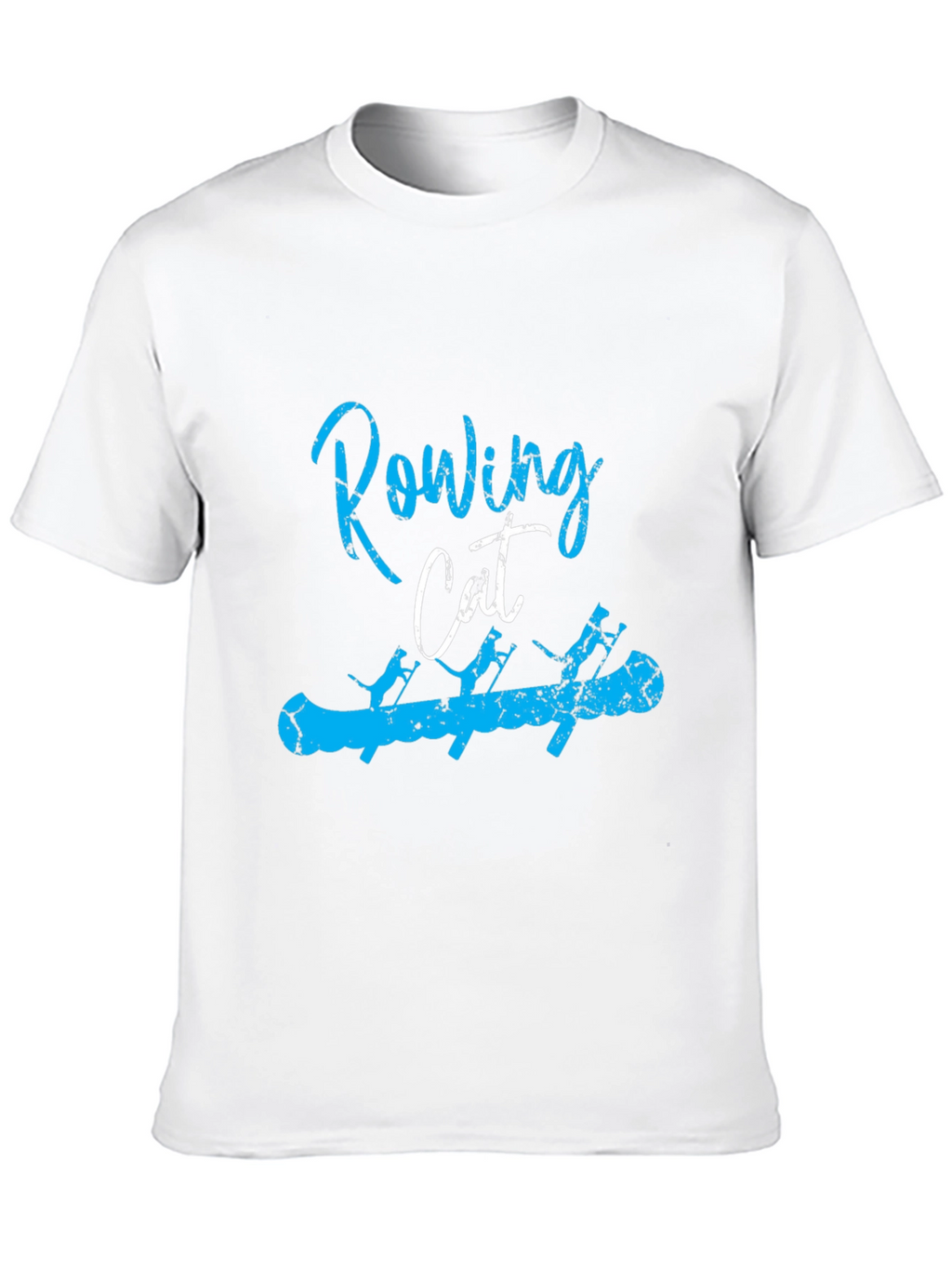 Rowing Cat T-Shirt - Unique Design