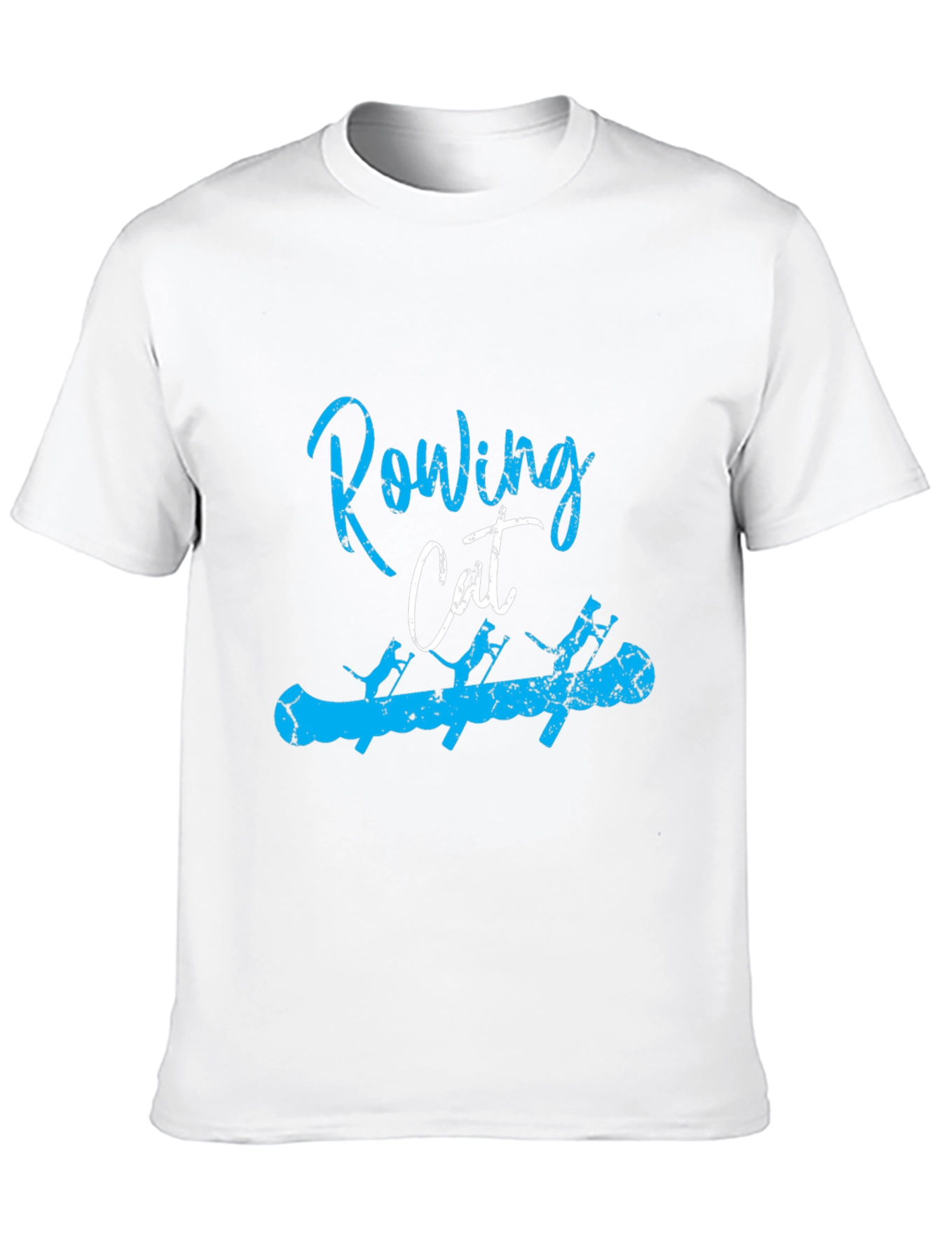 Rowing Cat T-Shirt - Unique Design