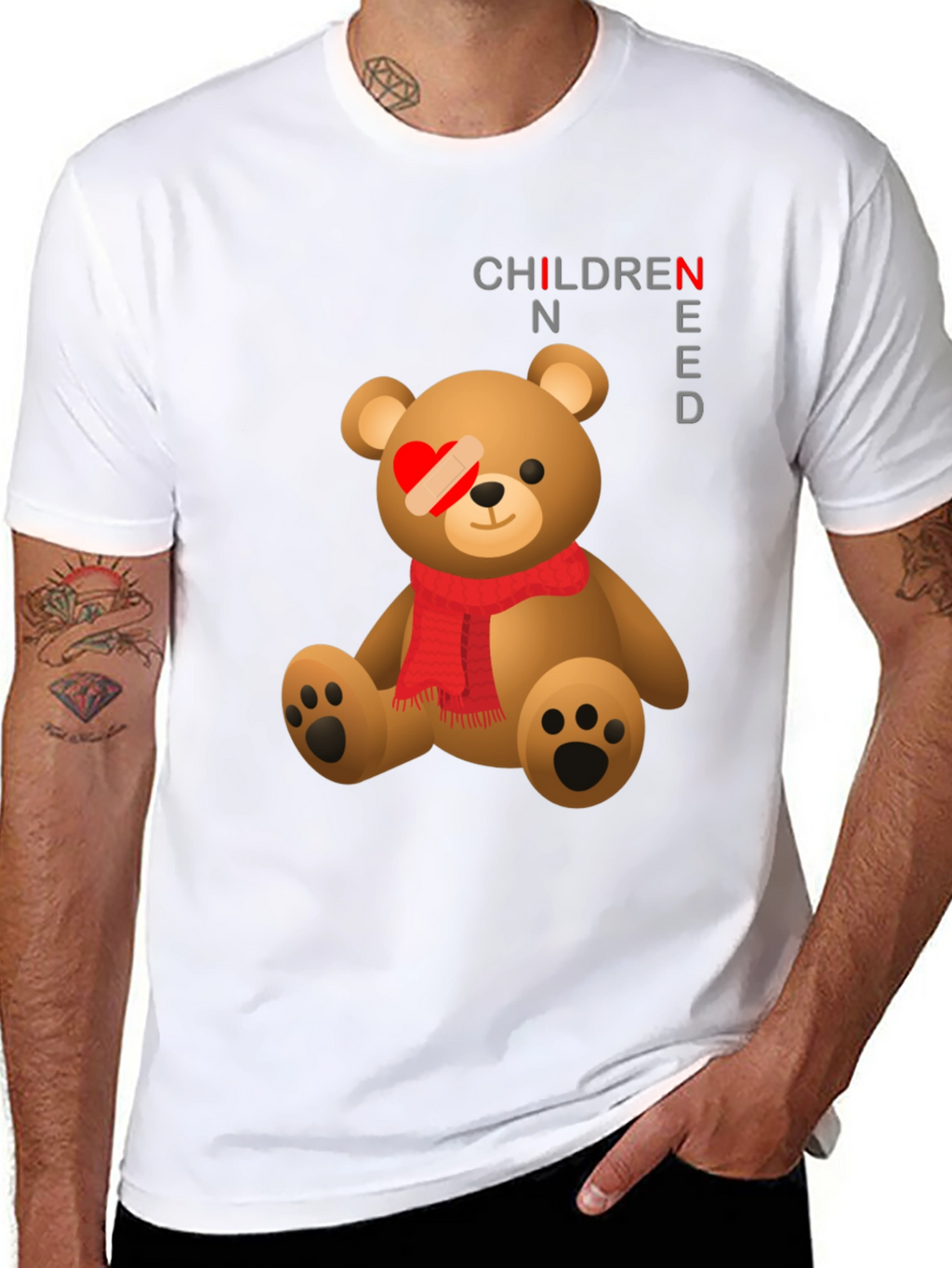 Children Need Love Teddy Bear Graphic T-Shirt