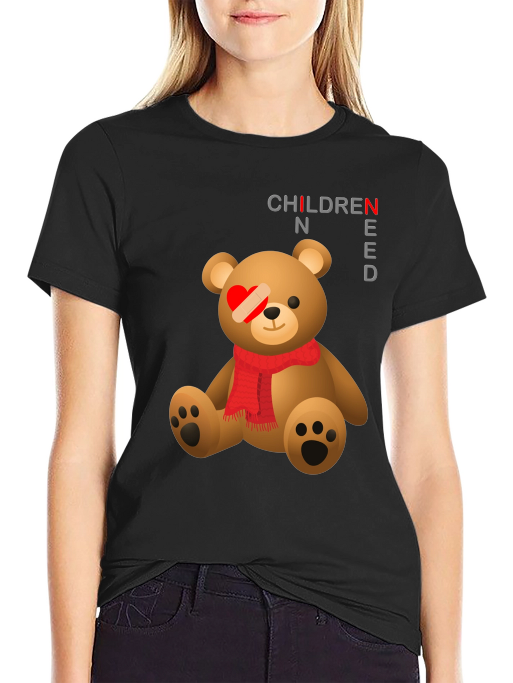 Children Need Love Teddy Bear Graphic T-Shirt