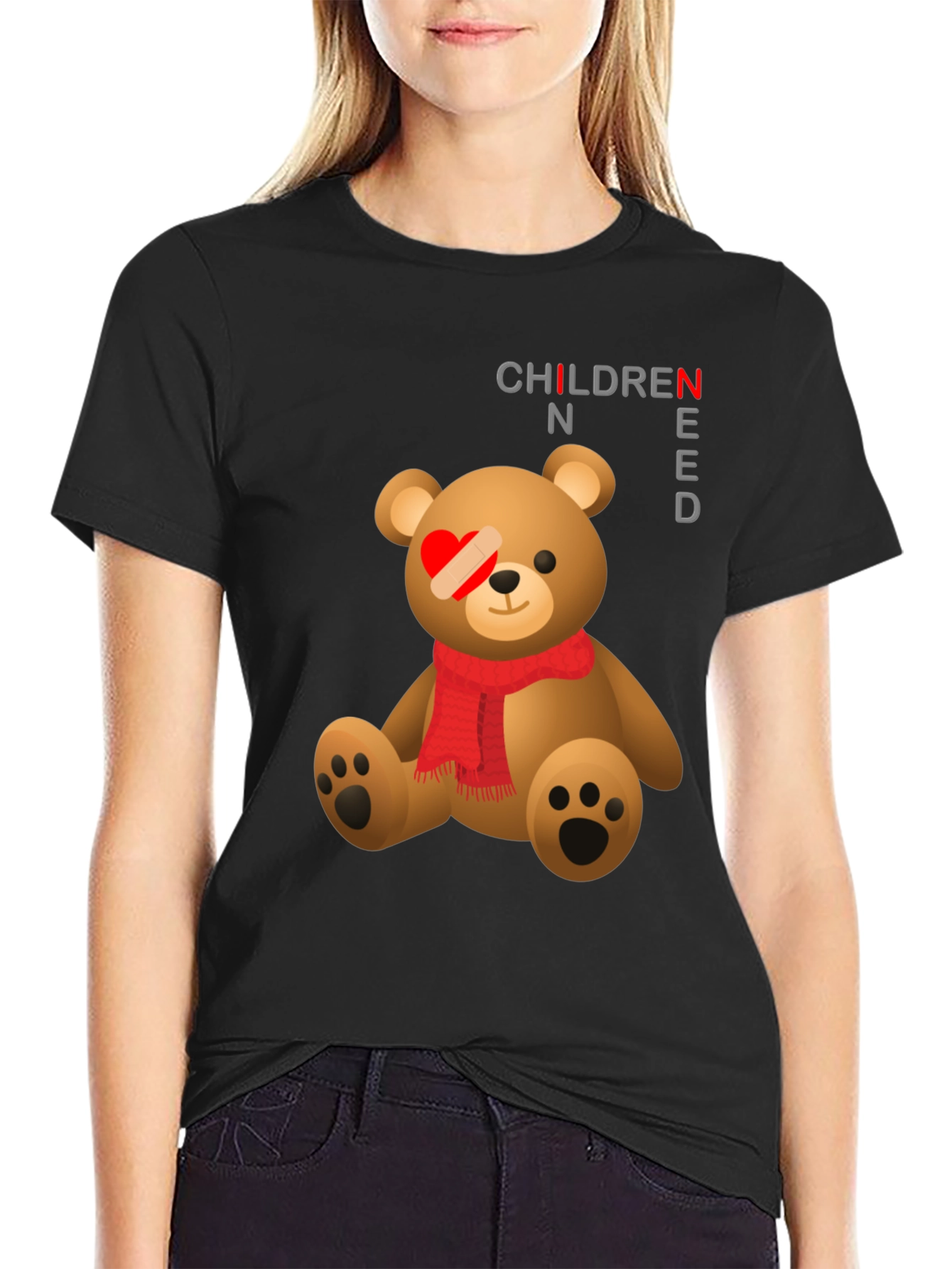 Children Need Love Teddy Bear Graphic T-Shirt