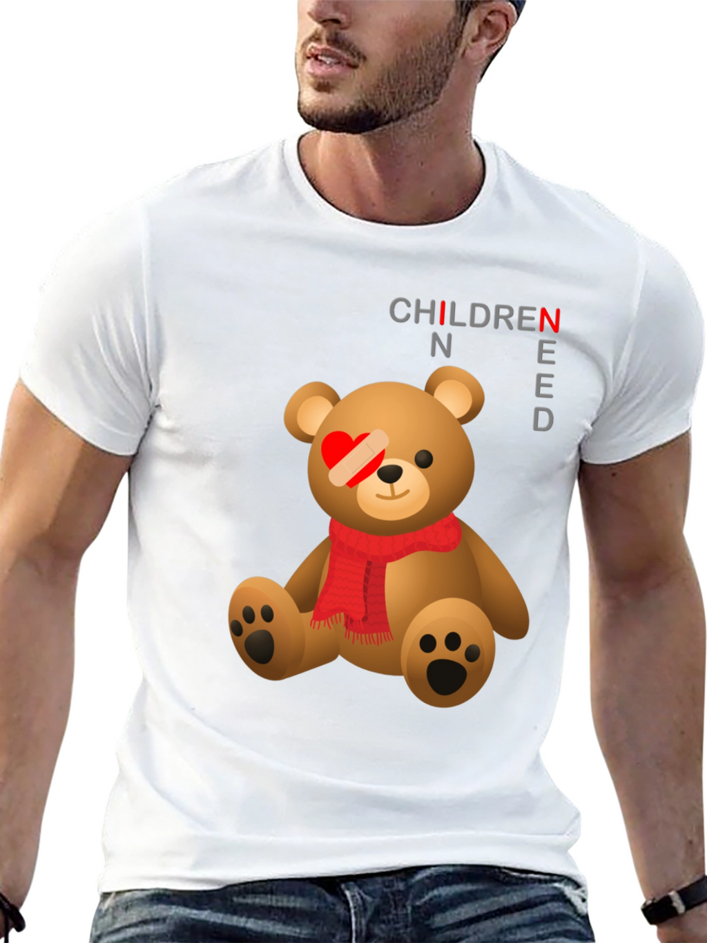Children Need Love Teddy Bear Graphic T-Shirt