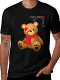 Children Need Love Teddy Bear Graphic T-Shirt