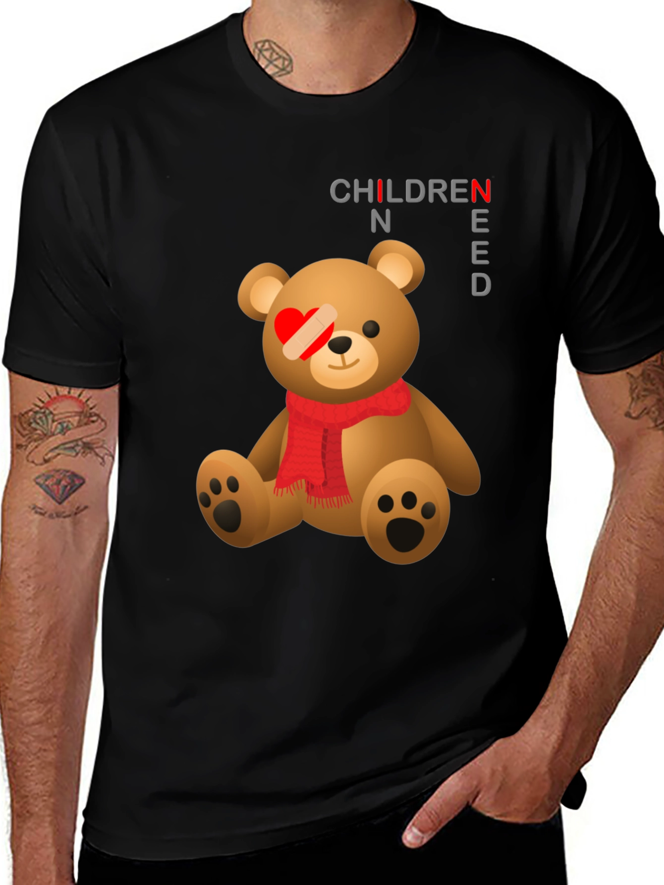 Children Need Love Teddy Bear Graphic T-Shirt