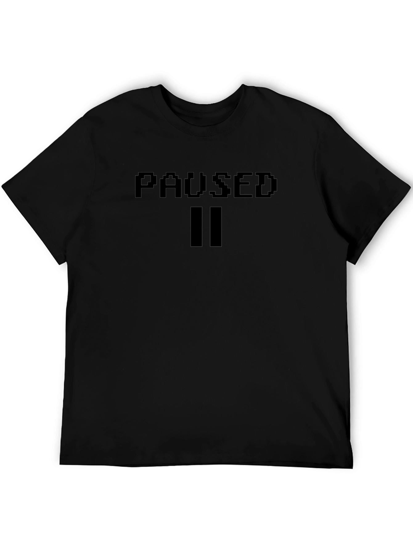 PAUSED Gaming Pixel T-Shirt - Black