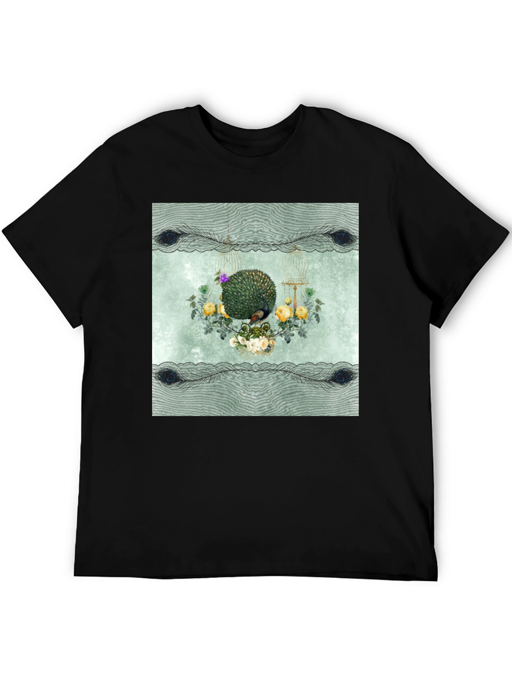 Botanical Bird Cage Graphic Tee - Unisex