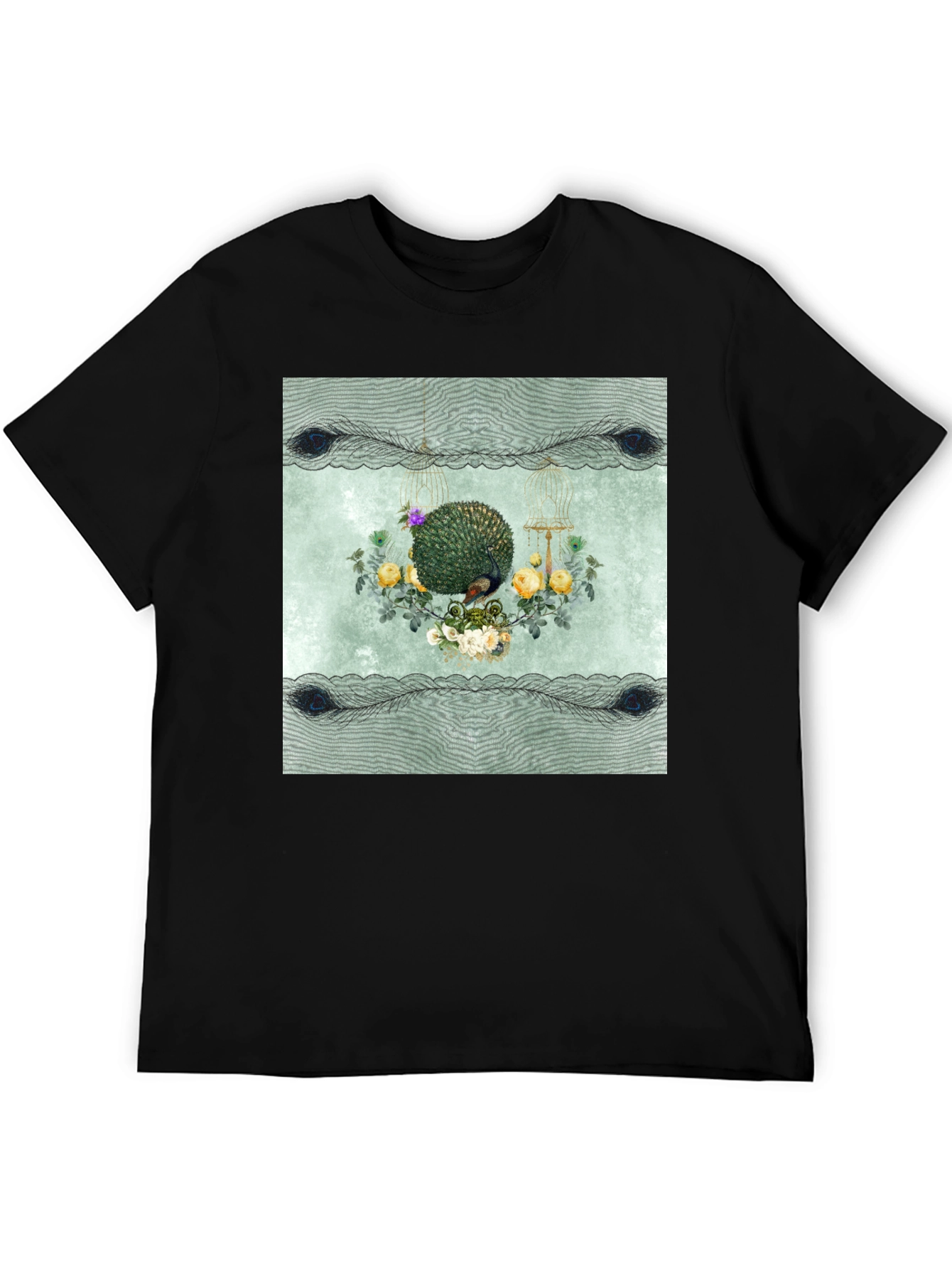 Botanical Bird Cage Graphic Tee - Unisex