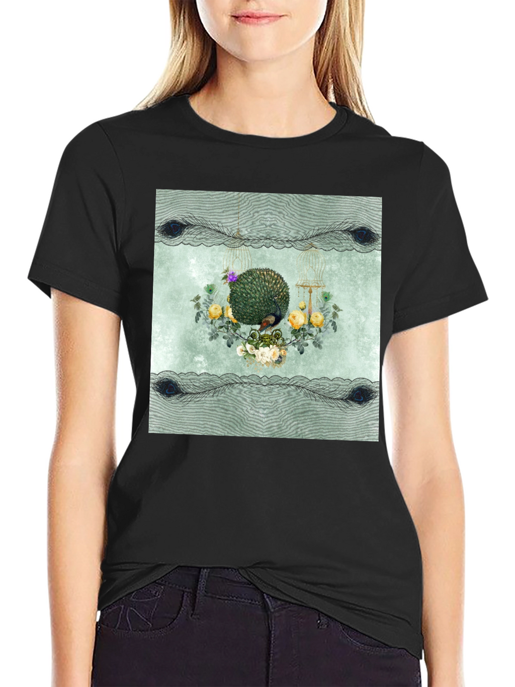 Botanical Bird Cage Graphic Tee - Unisex