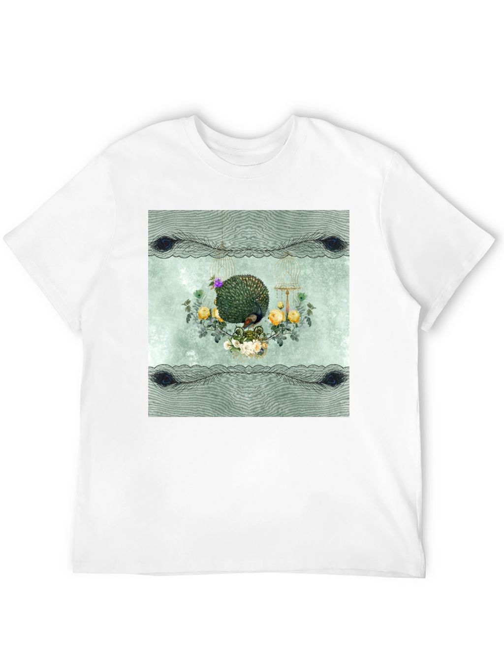 Botanical Bird Cage Graphic Tee - Unisex