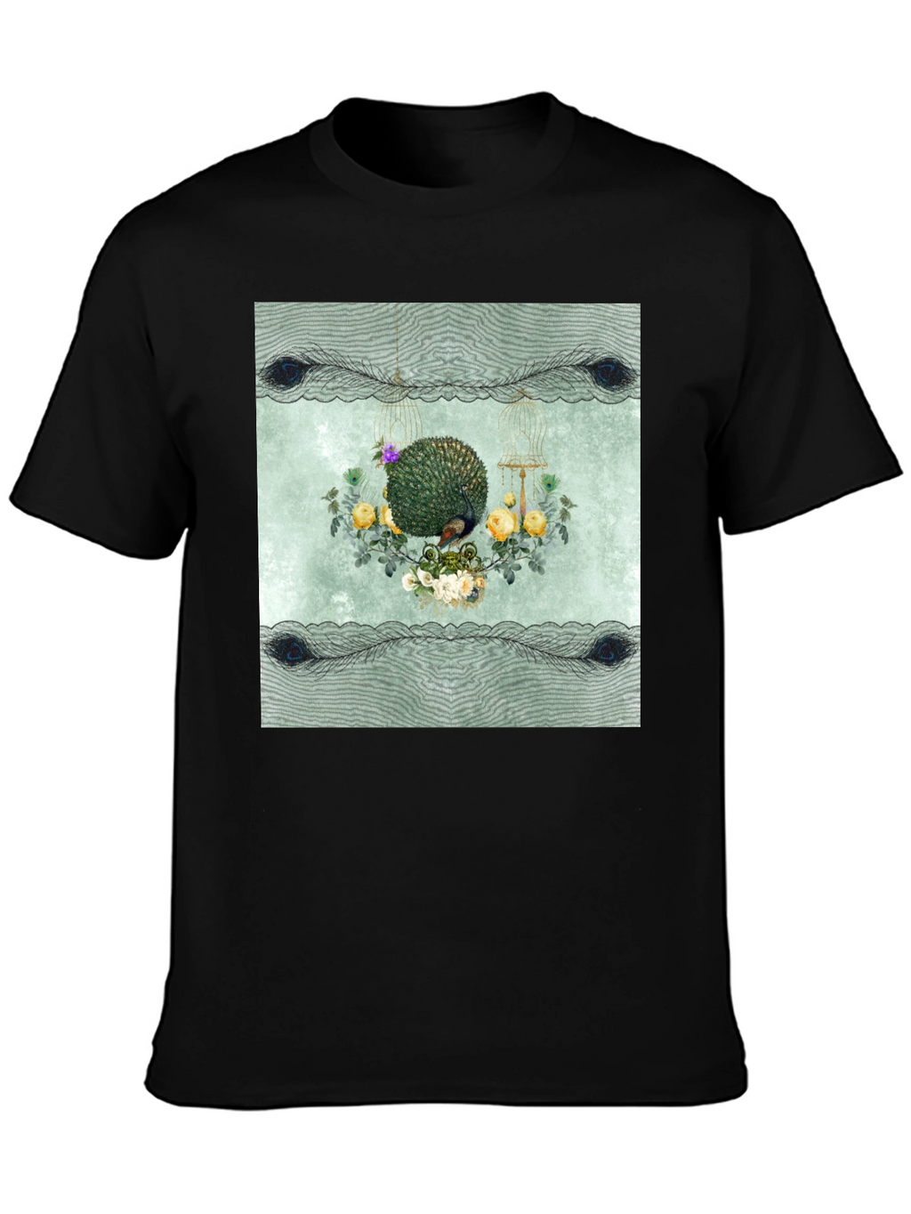 Botanical Bird Cage Graphic Tee - Unisex