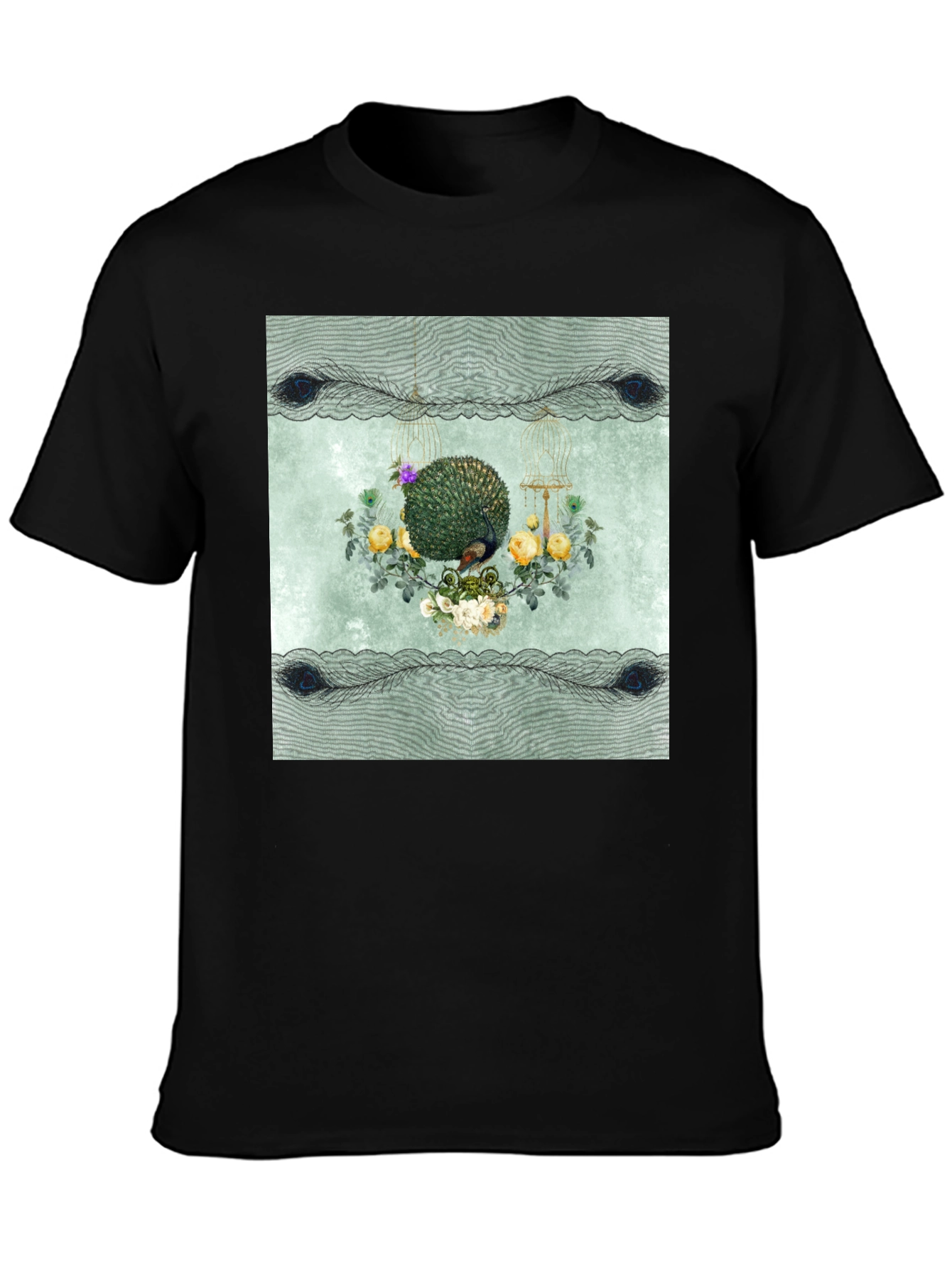 Botanical Bird Cage Graphic Tee - Unisex