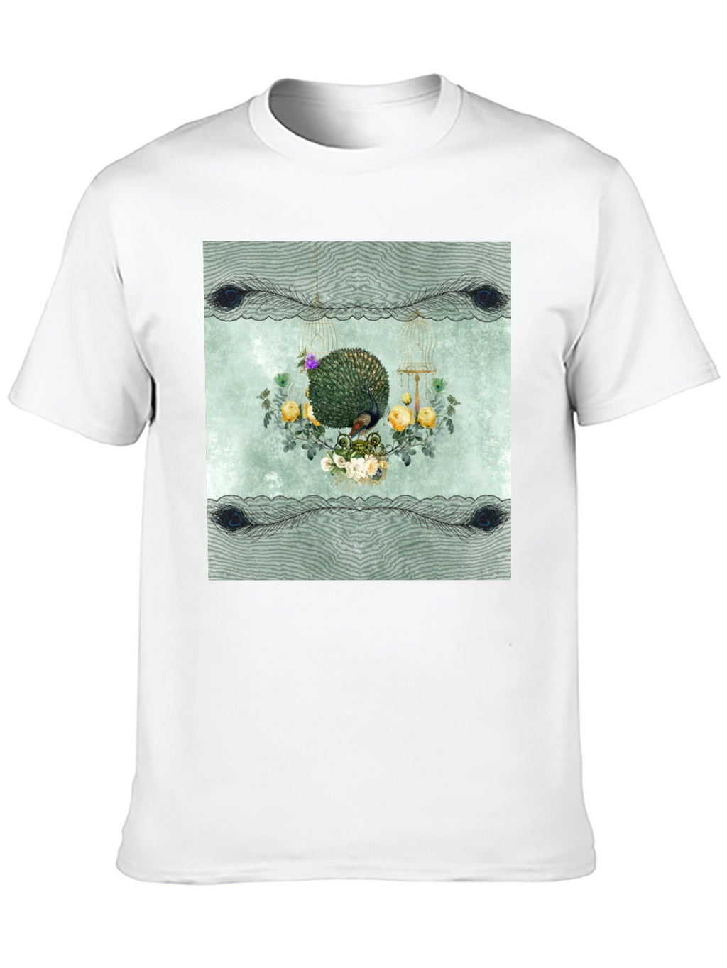 Botanical Bird Cage Graphic Tee - Unisex