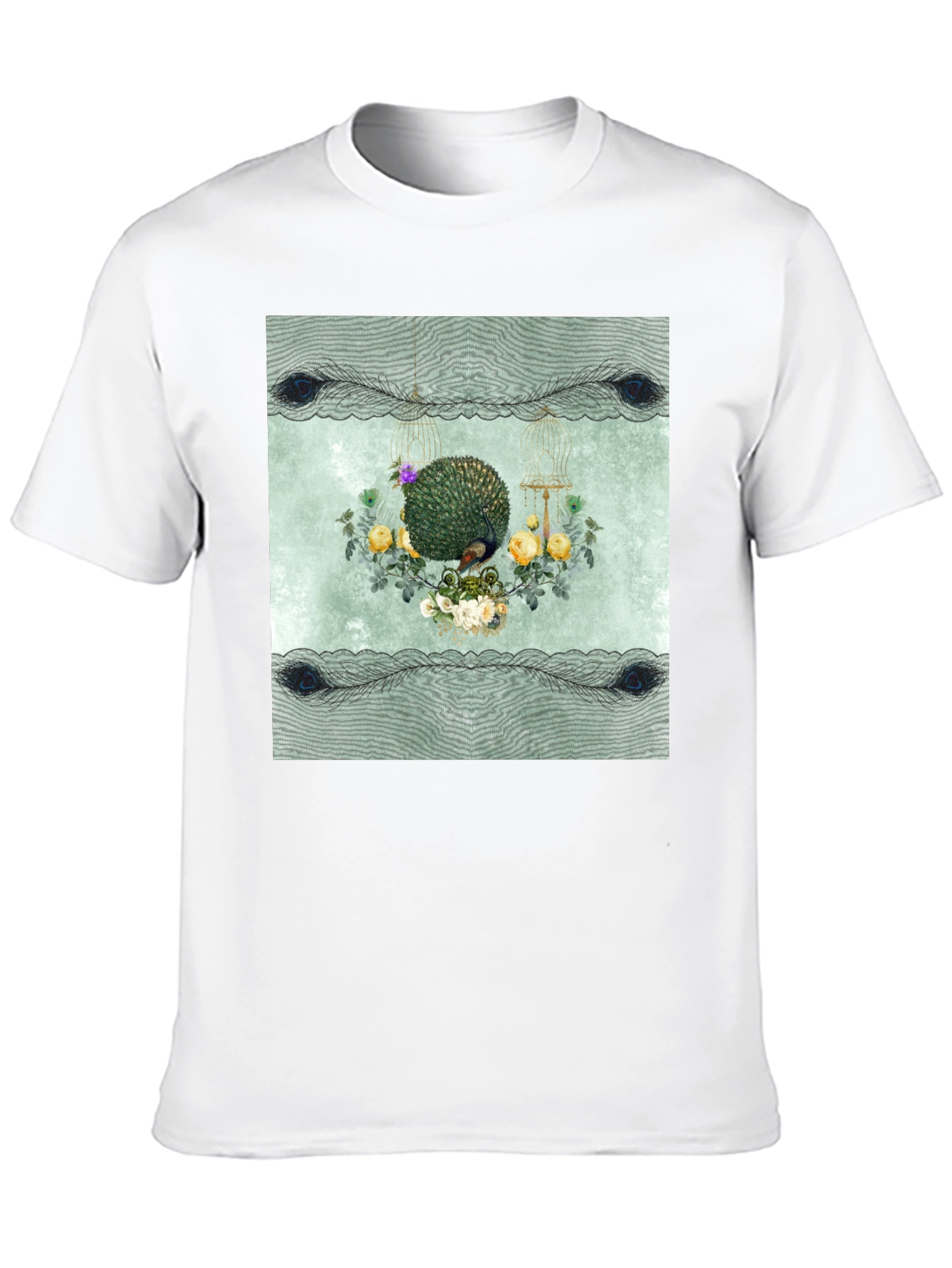 Botanical Bird Cage Graphic Tee - Unisex