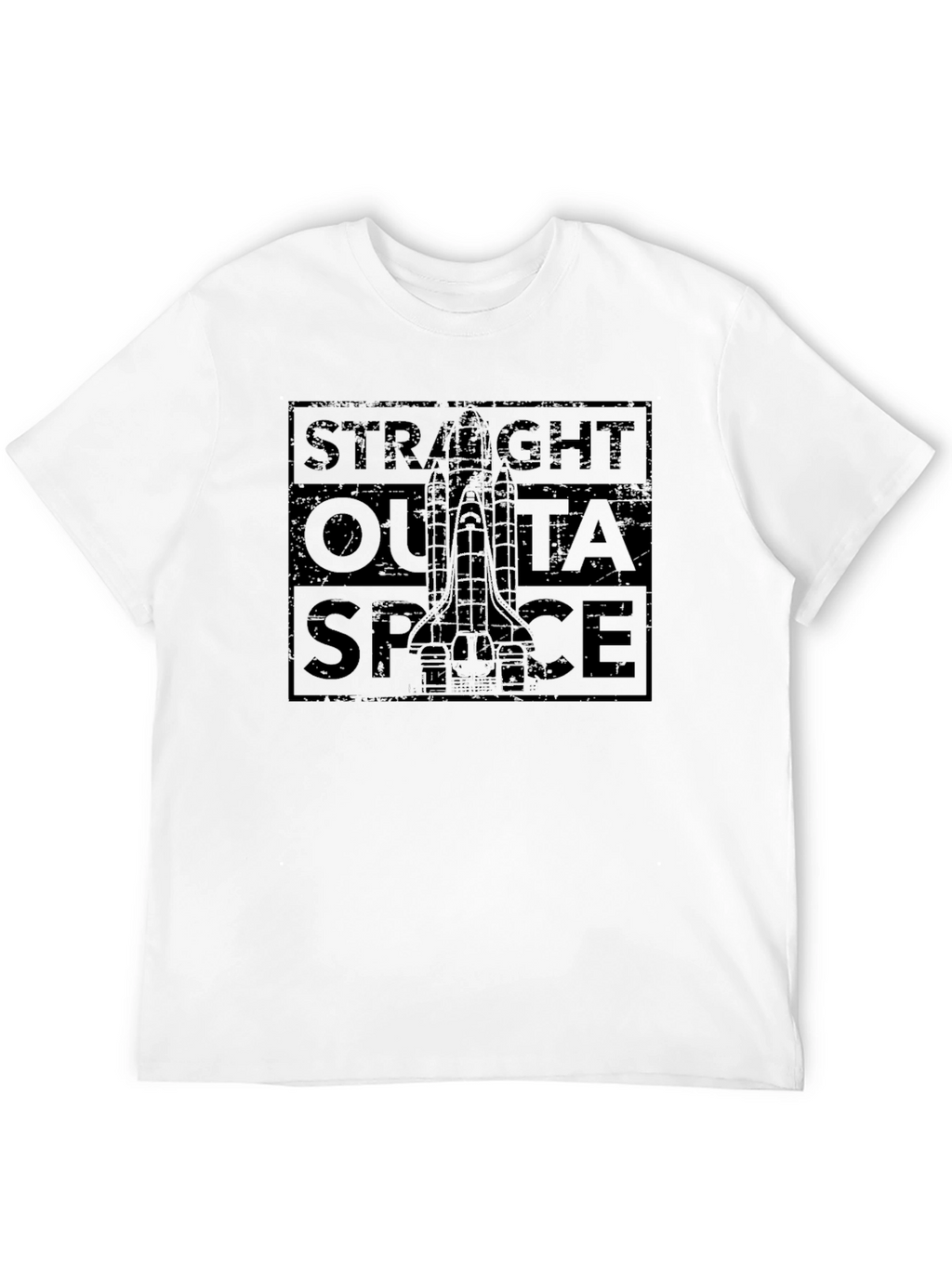 Straight Outta Space Black Graphic T-Shirt