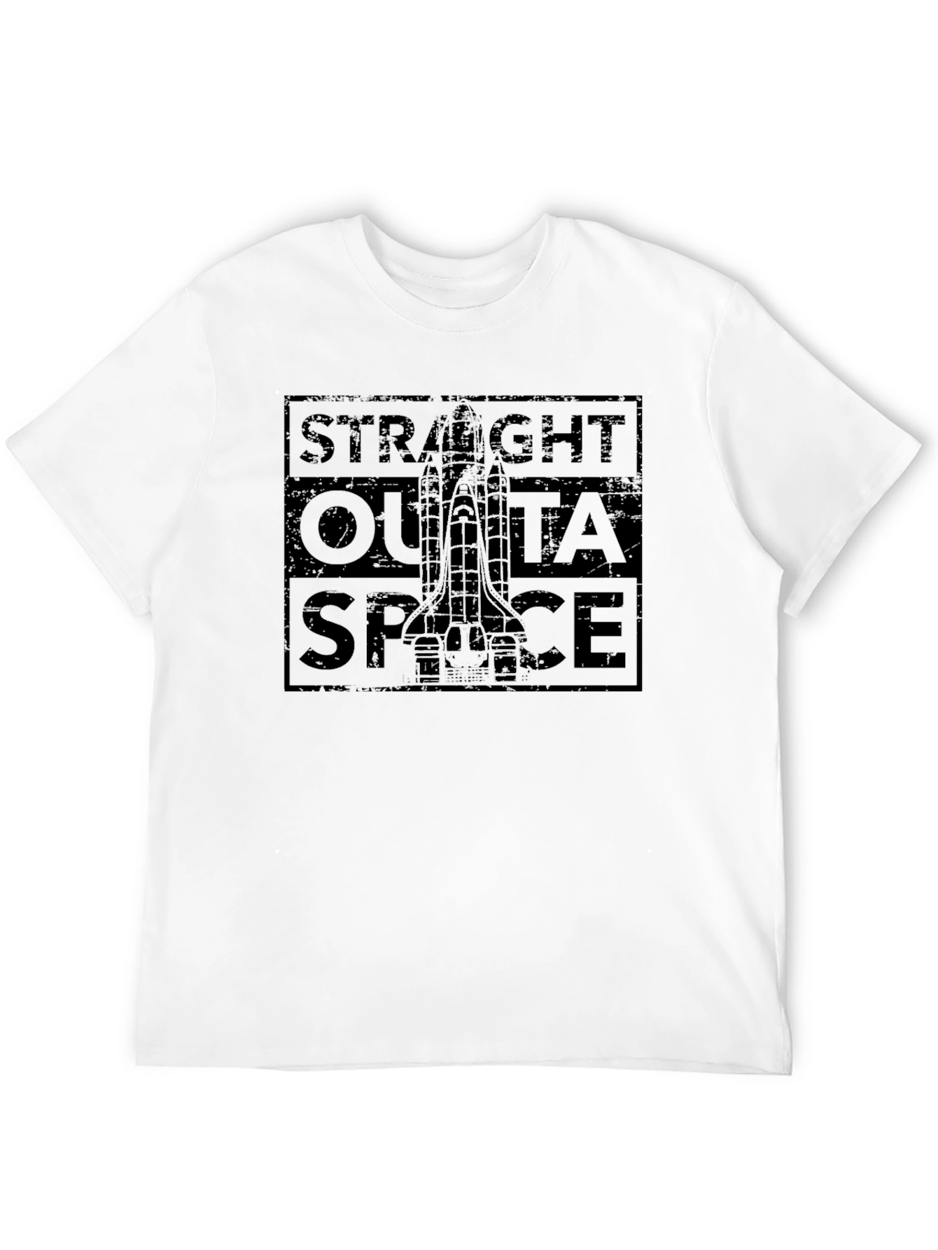Straight Outta Space Black Graphic T-Shirt